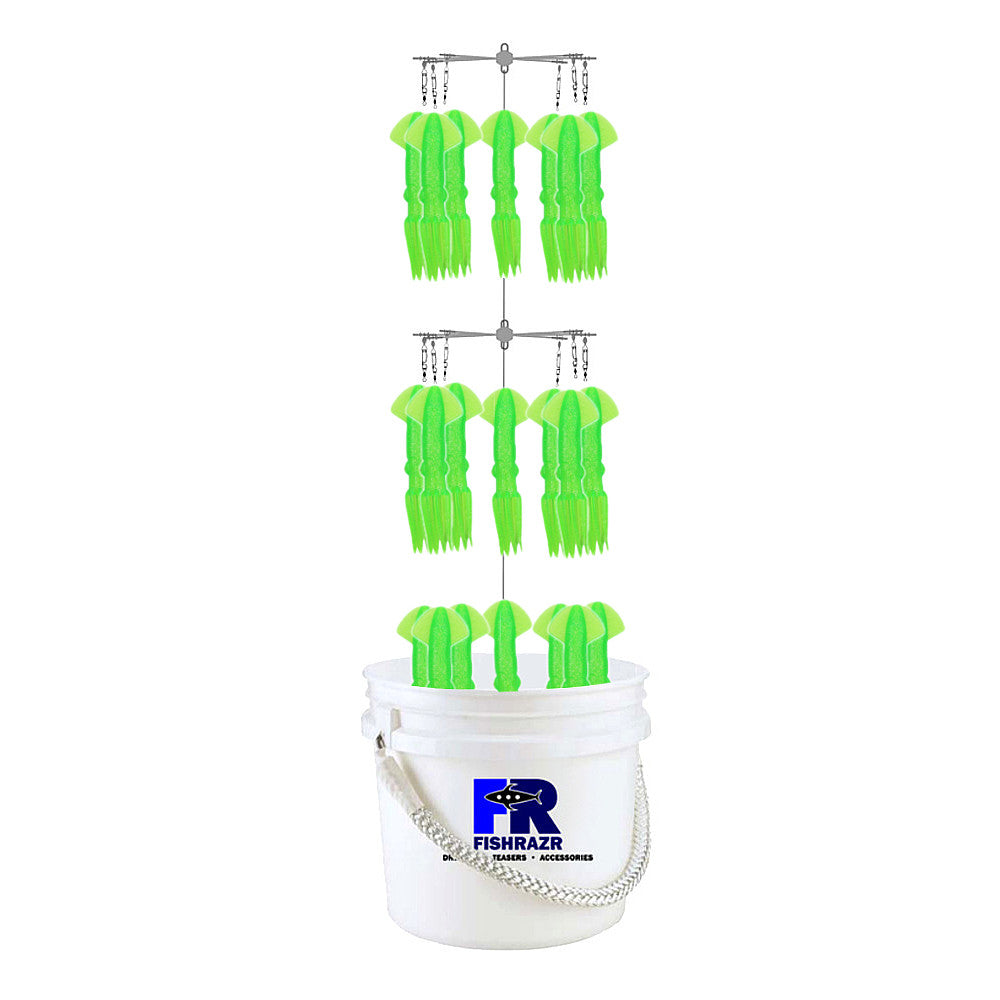 Premium 9-Inch Squid Bucket Dredge for Fishing - High-Quality Fish Razr Bait Collection Tool for Saltwater & Freshwater Angling - Perfect for Kayak Fishing, Boat Fishing, and Shore Casting