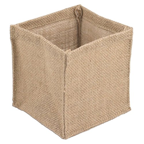 12 Pack 5x5x5 Inch Burlap Vase Holders - Rustic Flower Pot Covers for Weddings, Home Decor & DIY Centerpieces