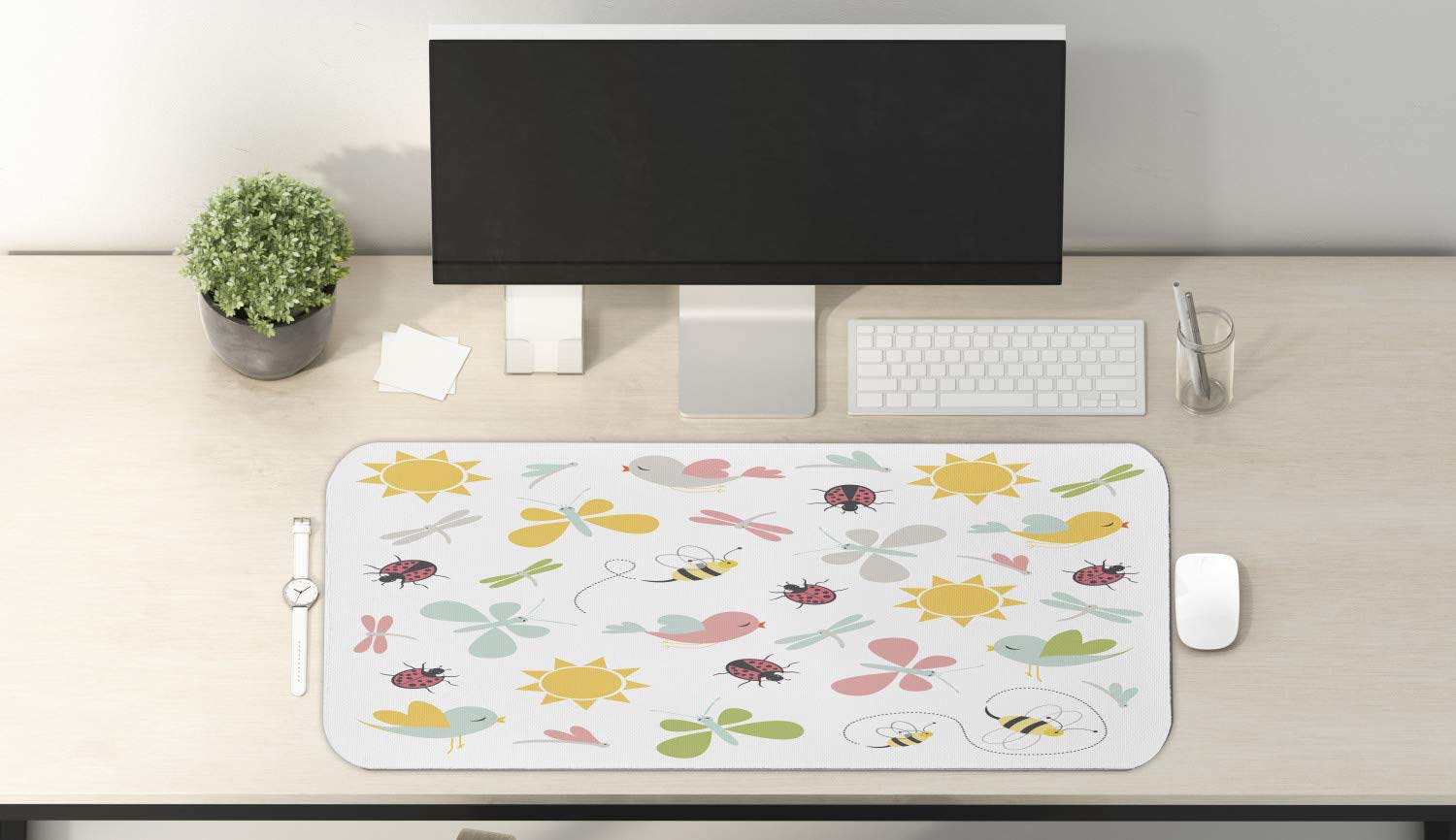 Ambesonne Dragonfly Computer Mouse Pad - Large 31