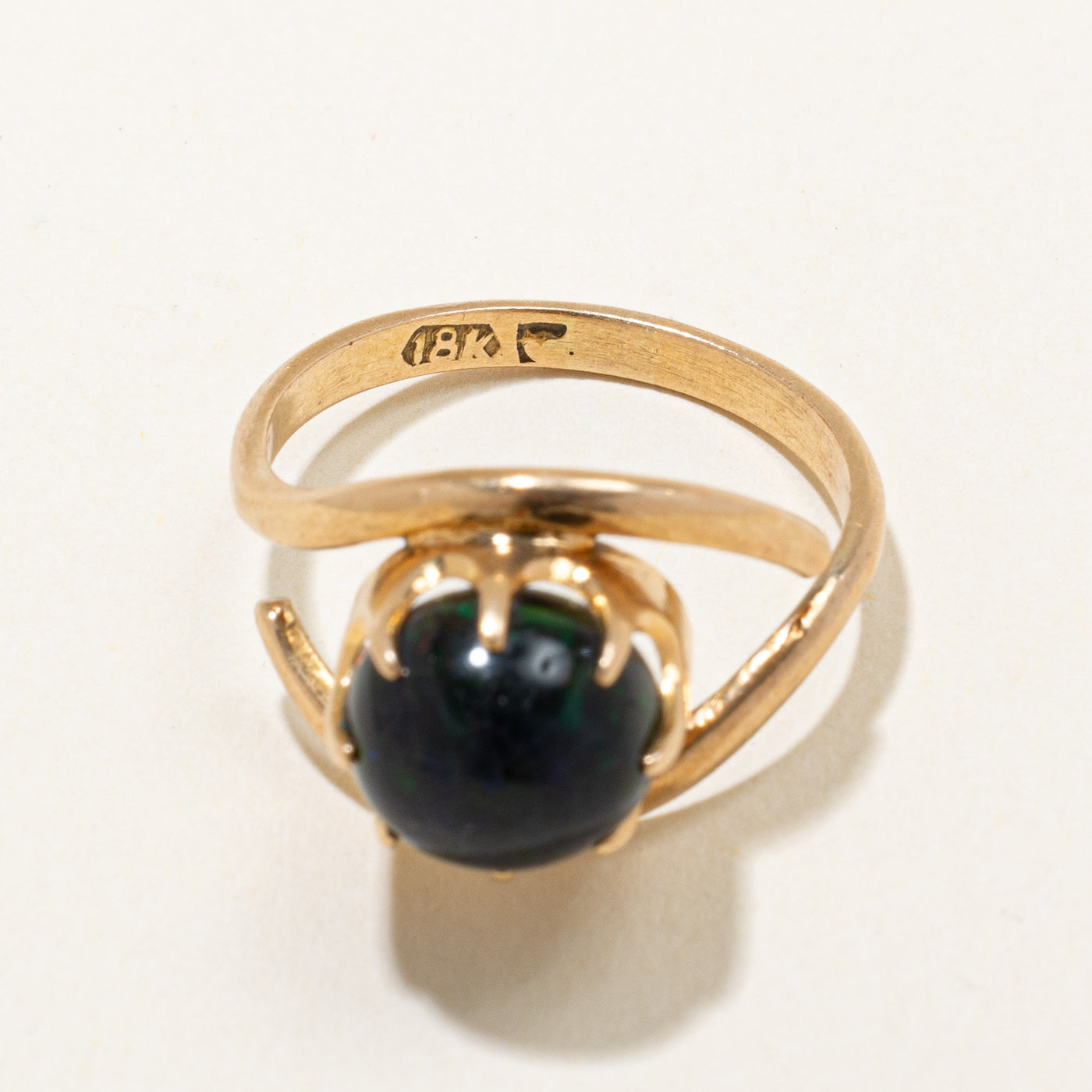 Exquisite 3.20ct Treated Black Opal Ring - Size 7.25 - Handcrafted Sterling Silver Jewelry for Women - Perfect for Evening Parties, Weddings & Special Occasions
