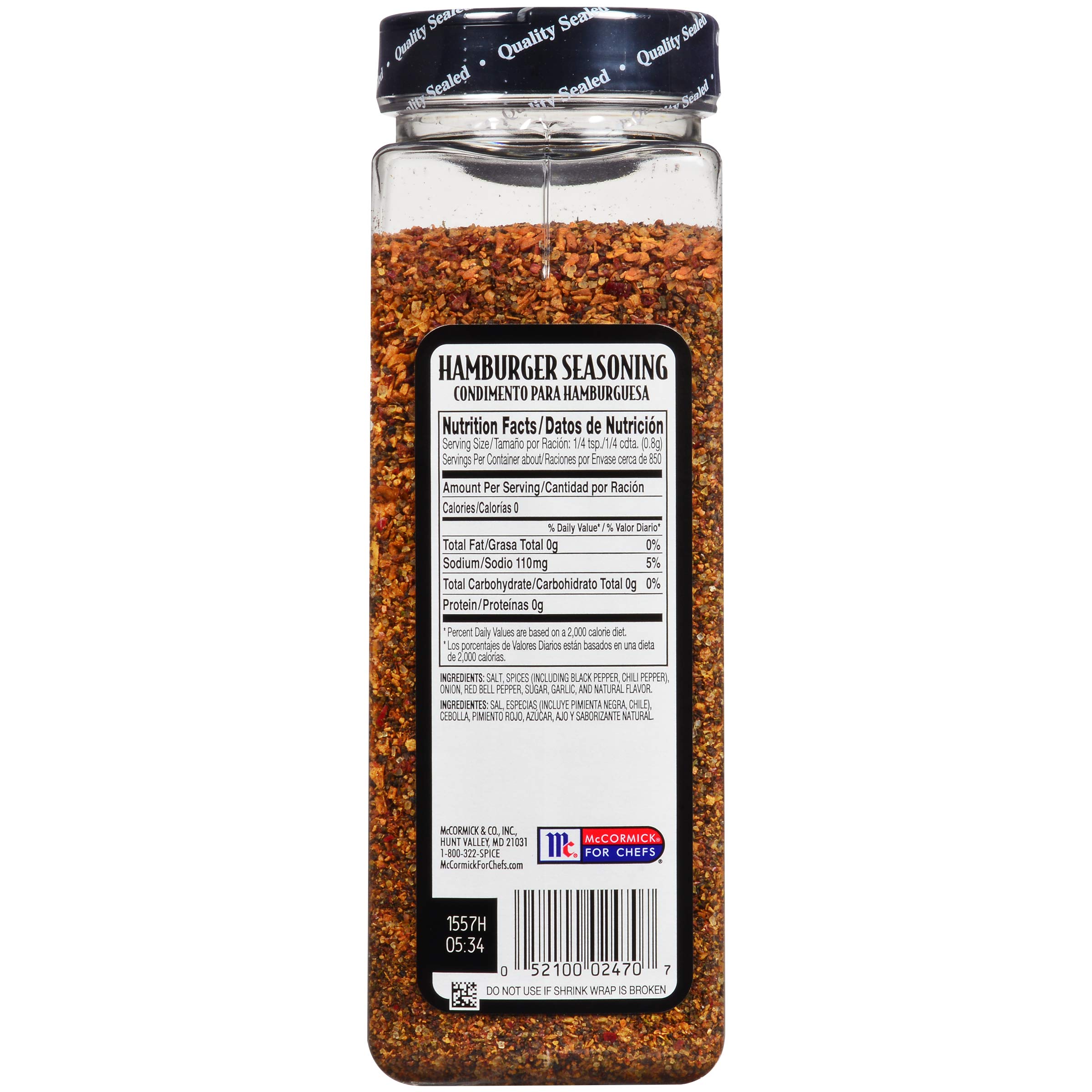 McCormick Grill Mates Hamburger Seasoning 24 oz & Brown Sugar Bourbon Seasoning 27 oz - Premium BBQ Spice Blends for Burgers, Steaks & Grilling - Perfect for Backyard Cookouts & Summer BBQs