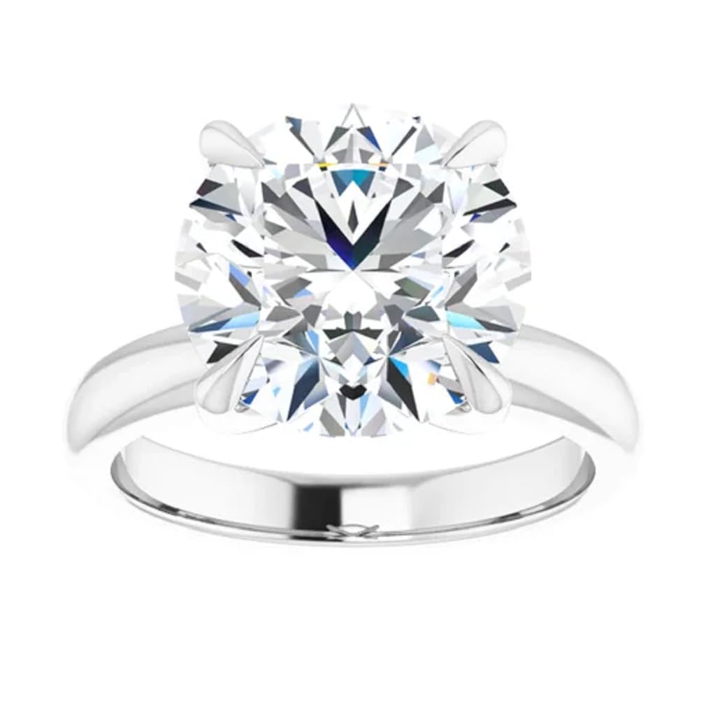 5.00 CT Round Moissanite Diamond Engagement Ring Set for Women - Petite Halo Vine Wedding Band, Bridal Promise & Anniversary Rings (Size 8.5) | Perfect for Proposals, Vow Renewals & Special Occasions
