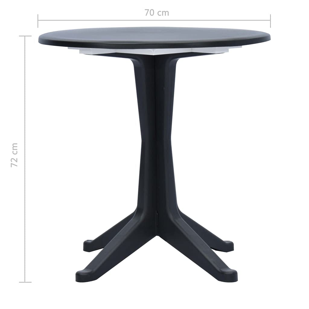 Premium Plastic Outdoor Tea Table - Durable Backyard & Lawn Furniture, 27.6