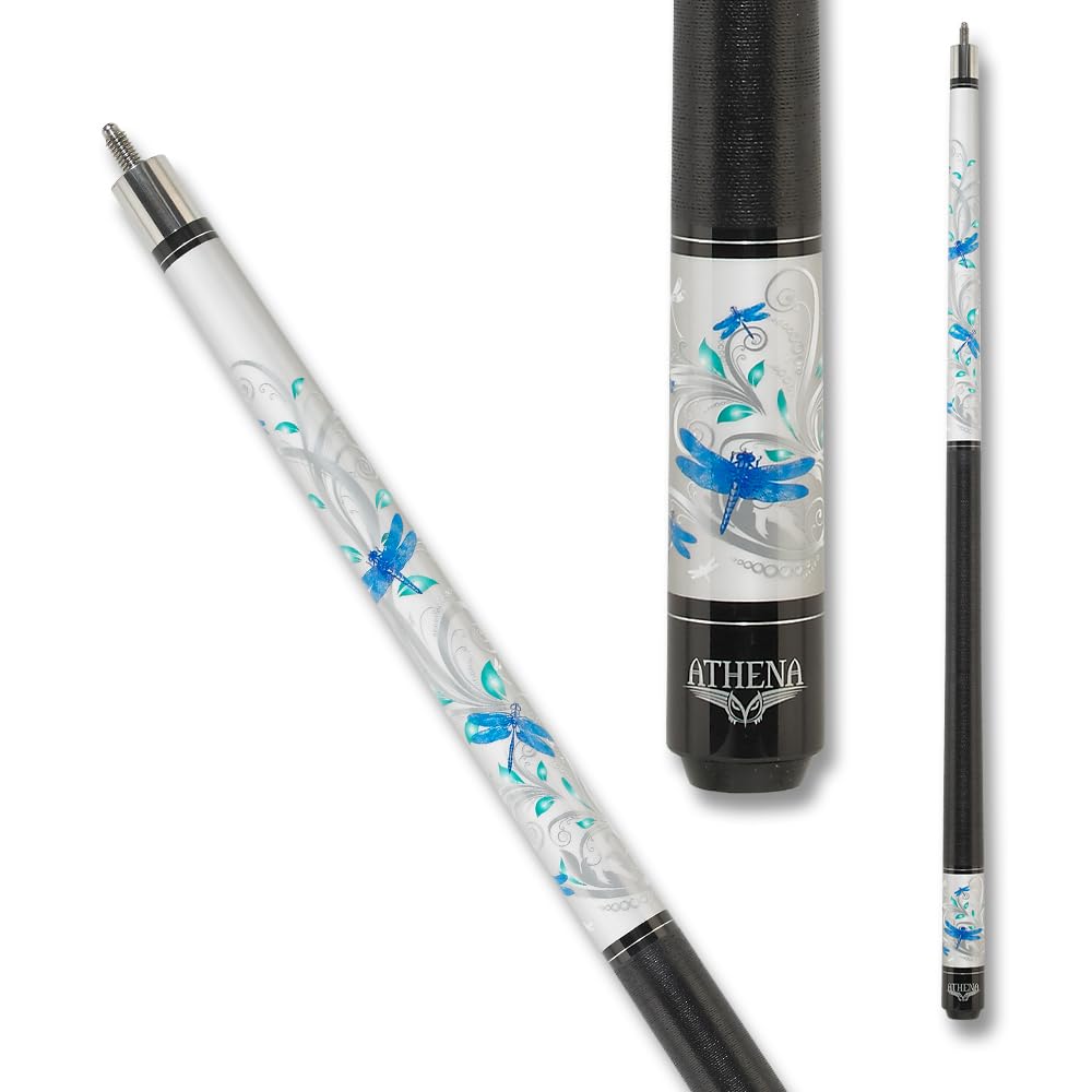 Athena ATH46 Blue Dragonfly Pool Cue Stick - Professional Billiard Cue for Players | Perfect for Pool Halls, Game Rooms & Competitive Tournaments