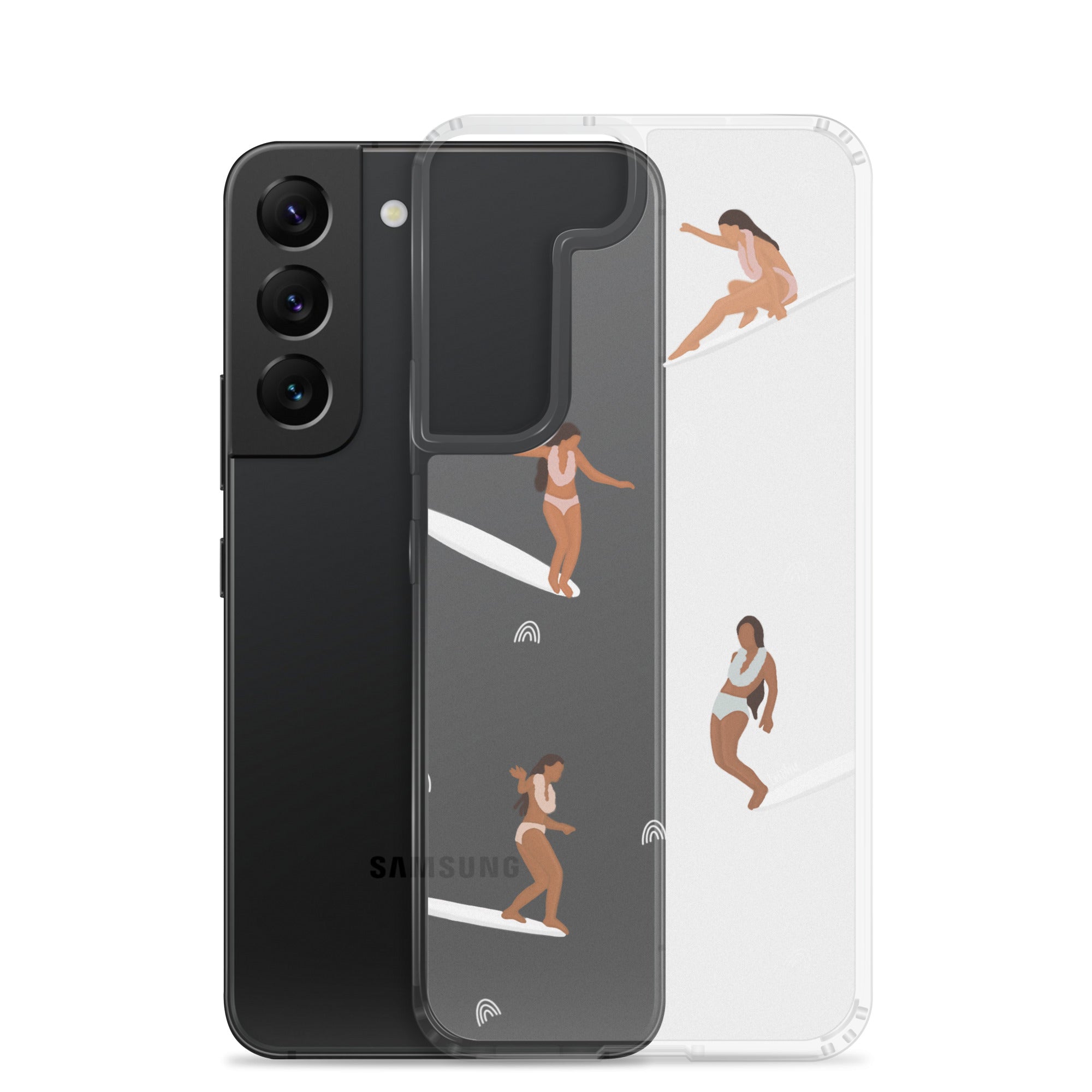 He'e Nalu Clear Protective Case for Samsung Galaxy - Slim Scratch-Resistant Cover for Everyday Use, Travel & Outdoor Activities