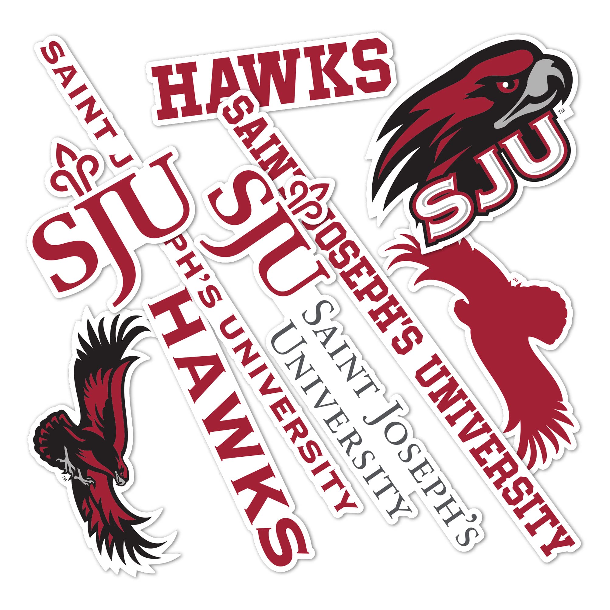 St. Joseph's Hawks Vinyl Decal Sticker - Desert Cactus Design for Laptop, Water Bottle, Car & Scrapbook - Durable Waterproof Decals for College Fans | Perfect for Dorm Decor, School Spirit & Game Day Accessories