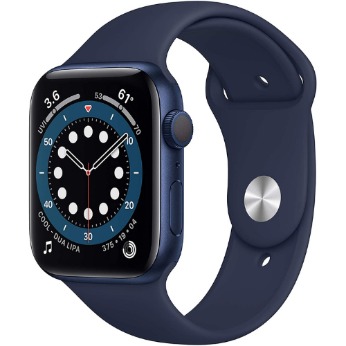 Apple Watch Series 6 44mm GPS Smartwatch - Blue Aluminum Case with Sport Band | Fitness Tracker, Heart Rate Monitor, Water Resistant for Running, Swimming & Daily Use