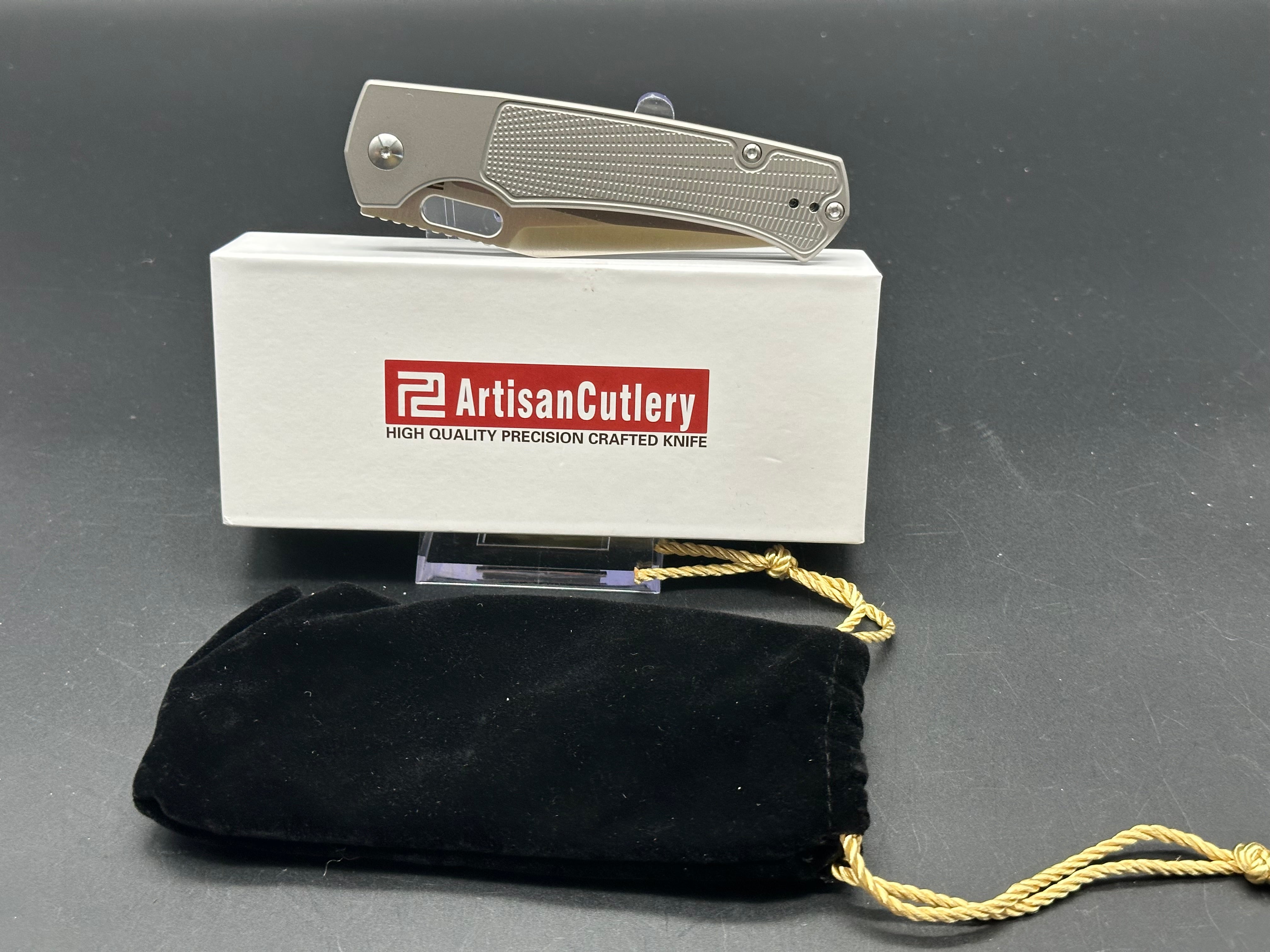ARTISAN CUTLERY REVEL 1867T Folding Knife - AR RPM9 Blade & Titanium Handle | EDC, Outdoor Survival, Camping, Hunting Gear