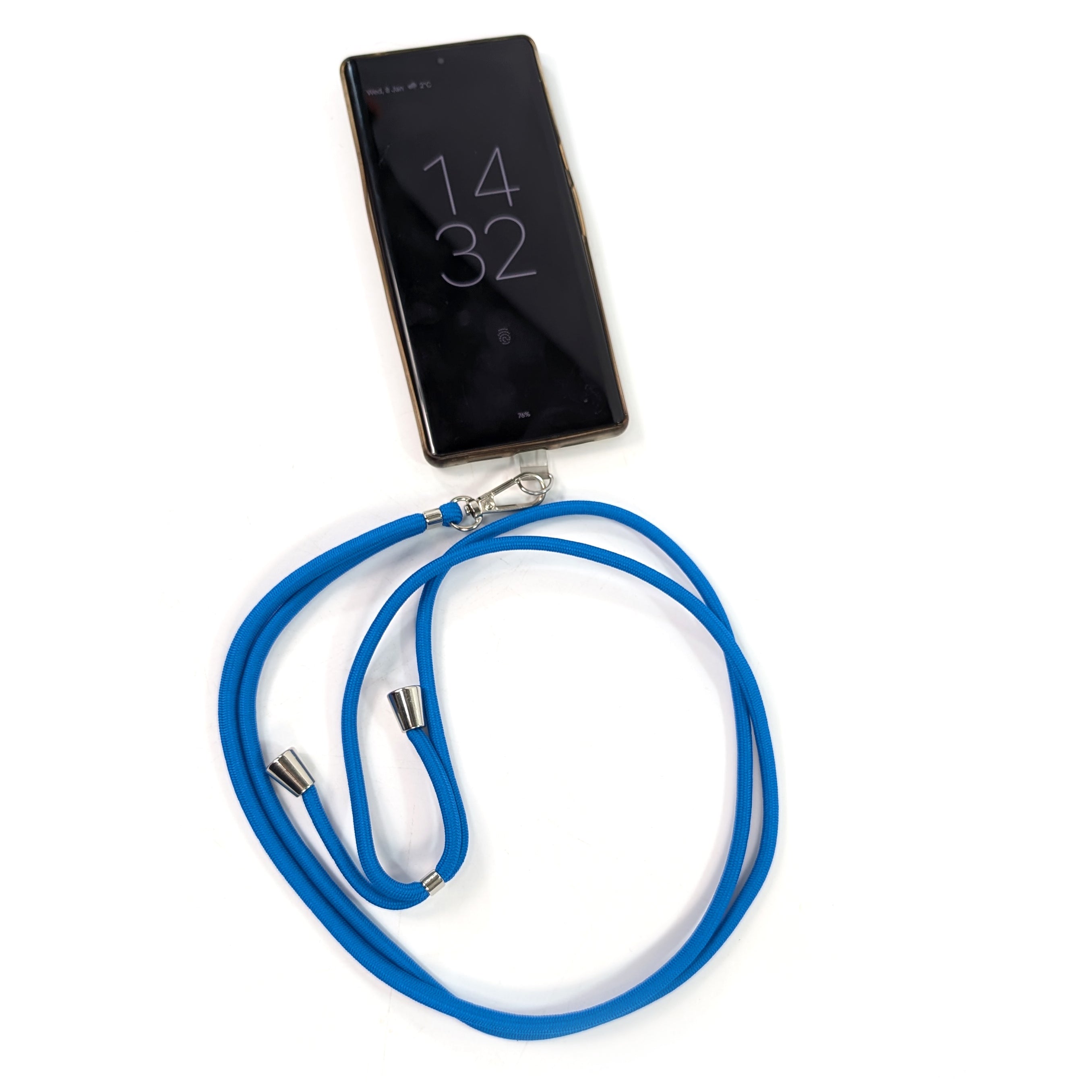Adjustable Crossbody Phone Strap - Secure & Comfortable Hands-Free Belt for iPhone & Android - Perfect for Running, Travel & Shopping (Blue)