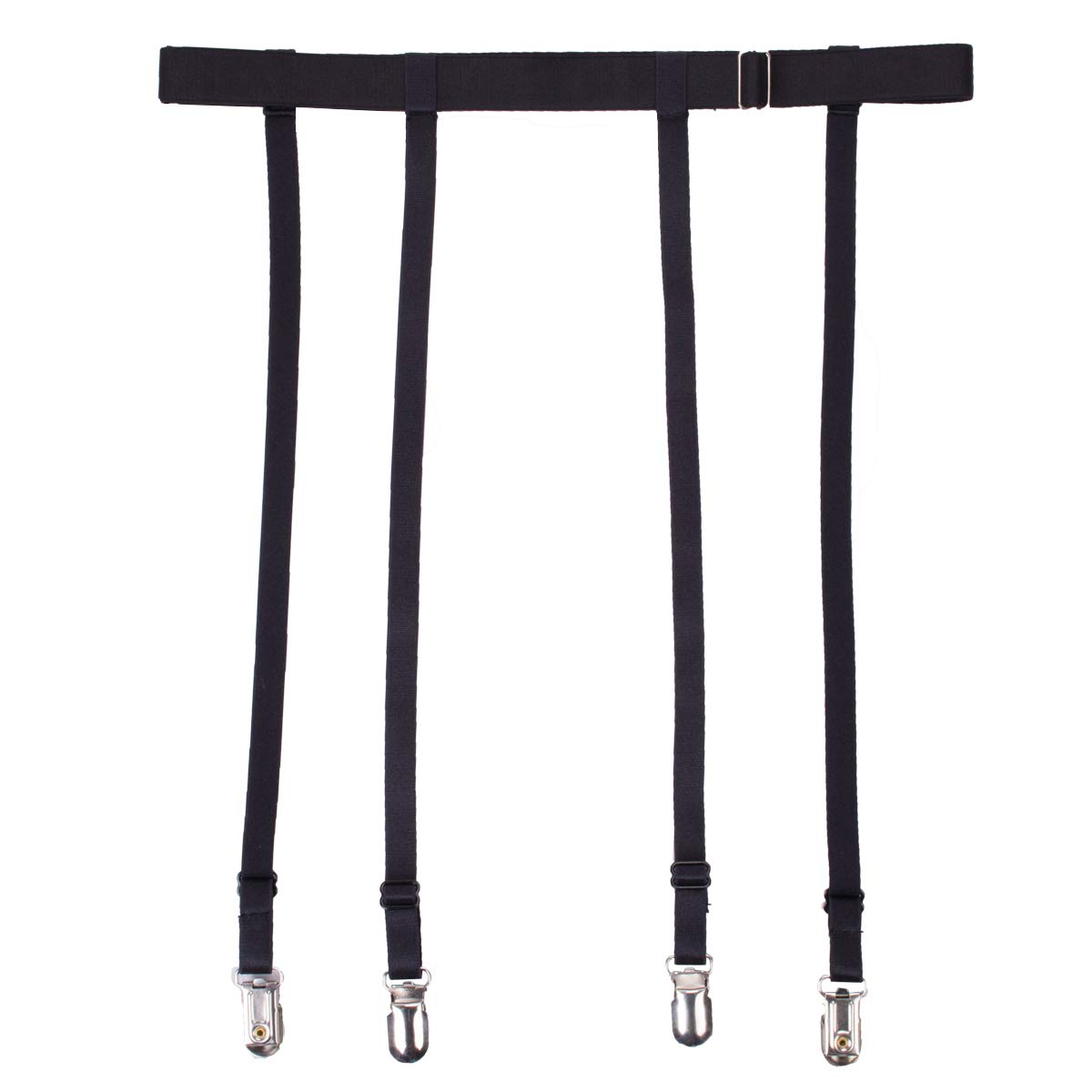 Sexy Black Women's Suspender Garter Belt with Metal Clips for Thigh High Stockings - Perfect for Lingerie, Cosplay, and Romantic Occasions