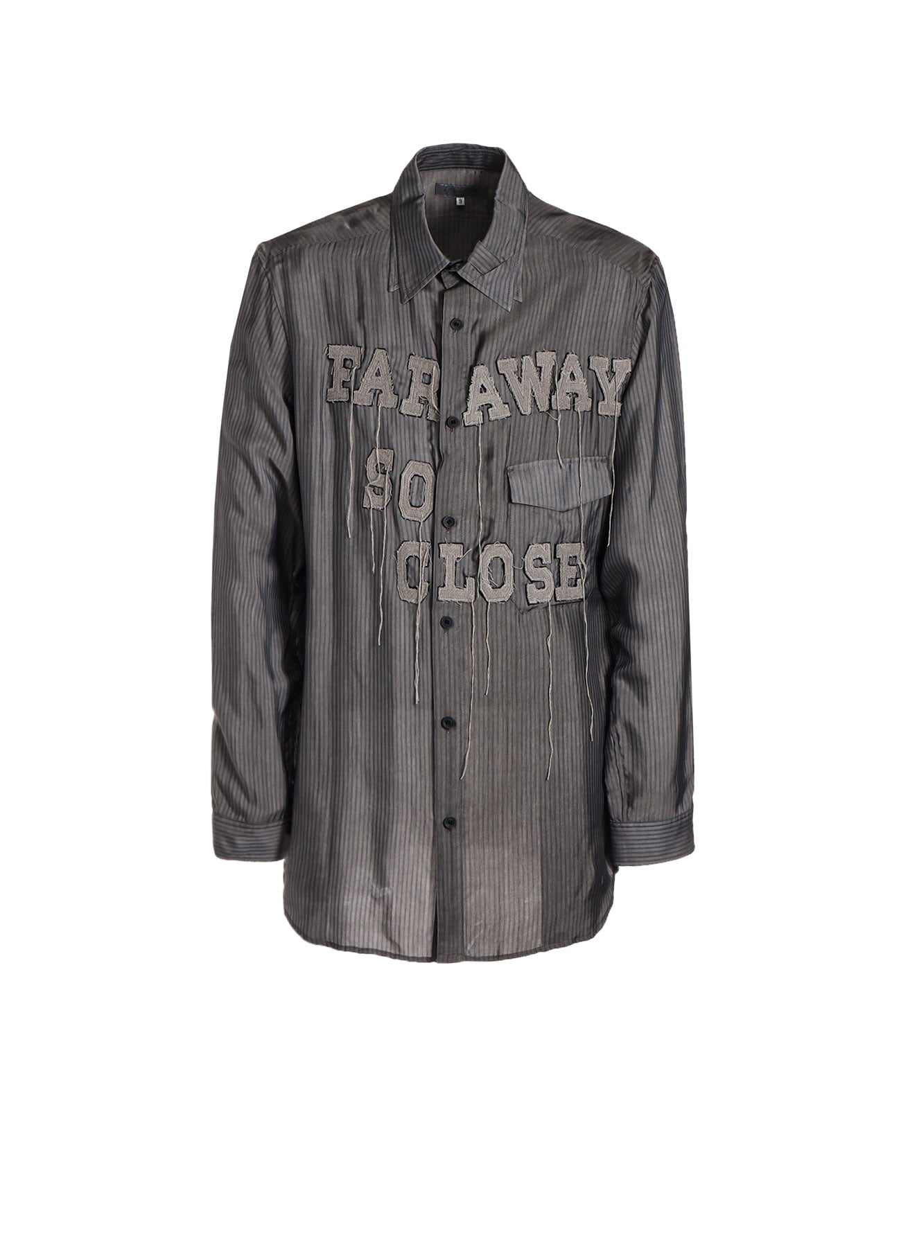 Elegant Striped Ink Blouse with Patch Detail - Women's Fashion Top for Office, Party & Casual Wear