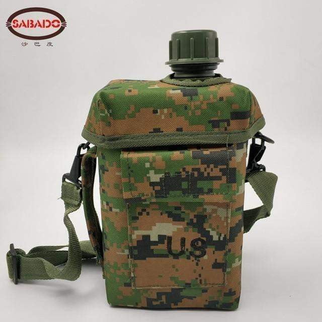 BPA-Free 2L Military Water Canteen | Durable Plastic Water Bottle for Camping, Hiking, Climbing & Outdoor Adventures | Tactical Hydration for Survival, Sports & Emergency Preparedness