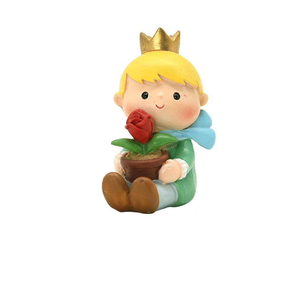 ZLBYB Creative Resin Sculpture - Cute Little Prince Couple Figurine, Handmade Home Decor, Unique Birthday Gift for Her/Him, Living Room & Shelf Decoration - Perfect for Romantic Gifts, Anniversary Presents, and Home Aesthetic
