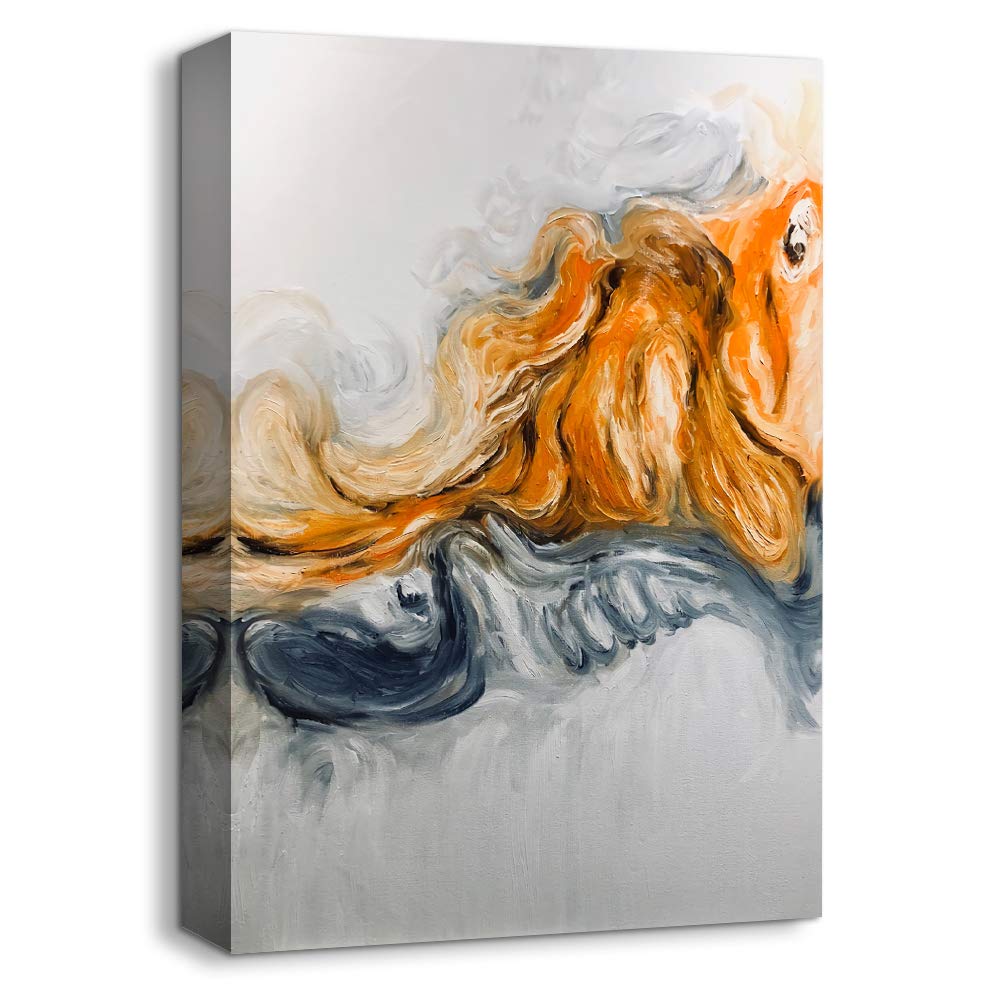 NWT Abstract Ink Painting Canvas Wall Art - Framed Home Decor Prints 32x48 inches | Modern Living Room, Bedroom & Office Wall Decor