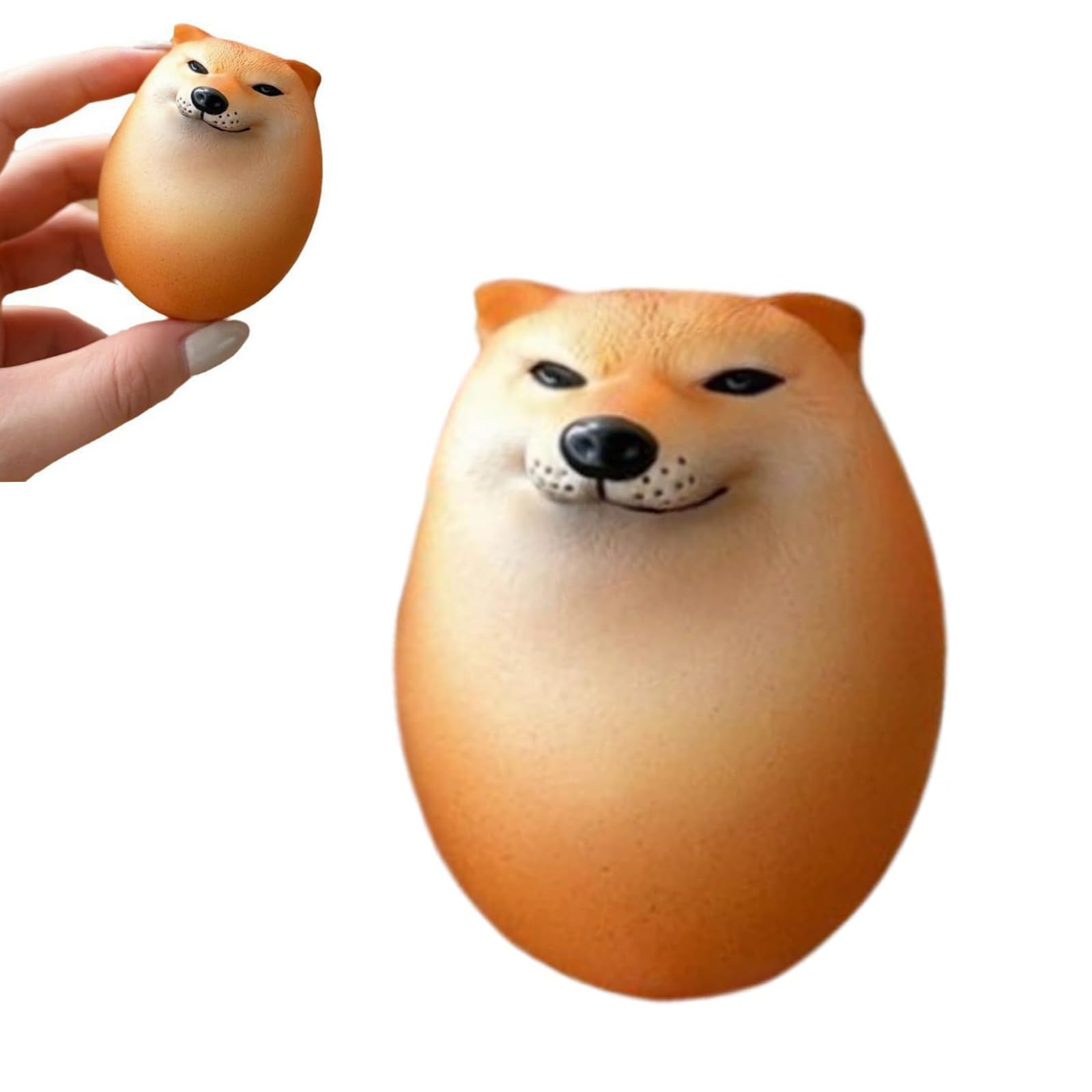 Shiba Inu Dog Squishy Egg Toy - Stress Relief & Anxiety Decompression Squeeze Toy for Kids & Adults - Cute Shibako Puppy Egg for Office, Home, Travel & School Use (1pc)