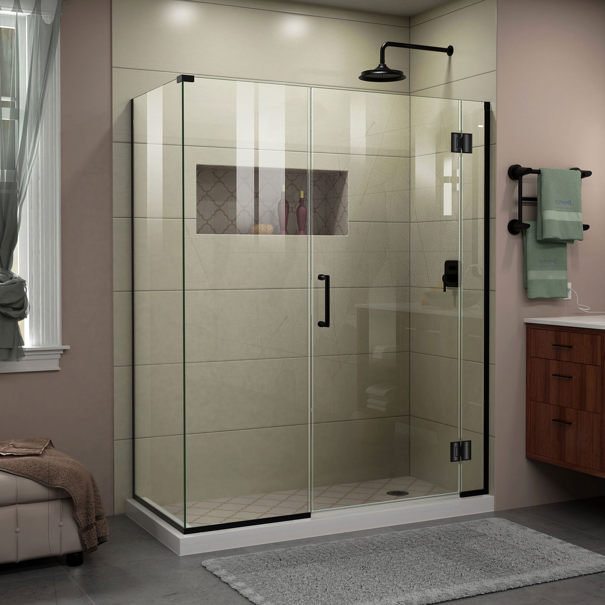 DreamLine Unidoor X Frameless Hinged Shower Enclosure 47.5