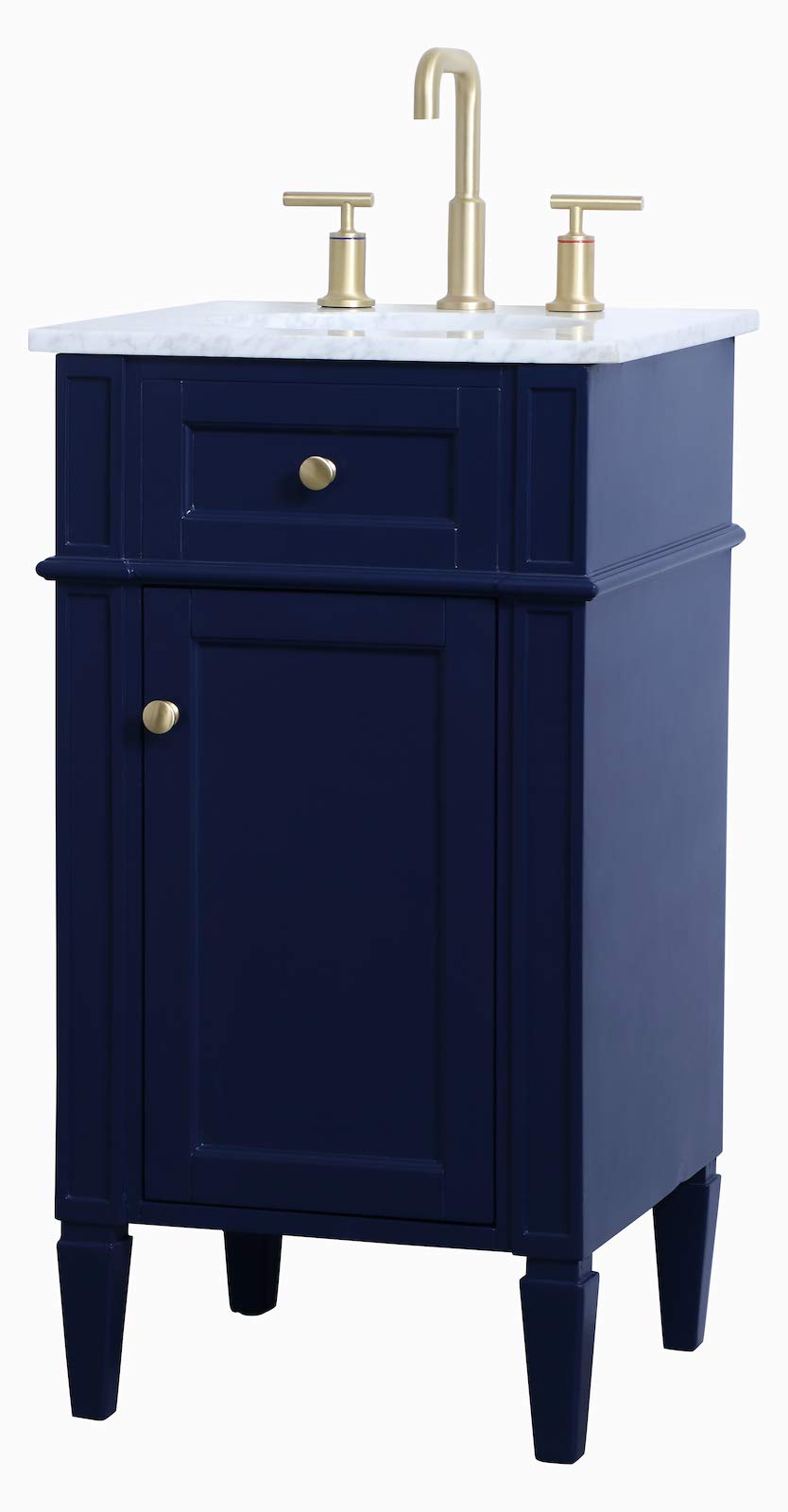 18 Inch Single Bathroom Vanity in Blue - Modern Small Space Vanity with Sink | Perfect for Apartments, Guest Bathrooms & Powder Rooms