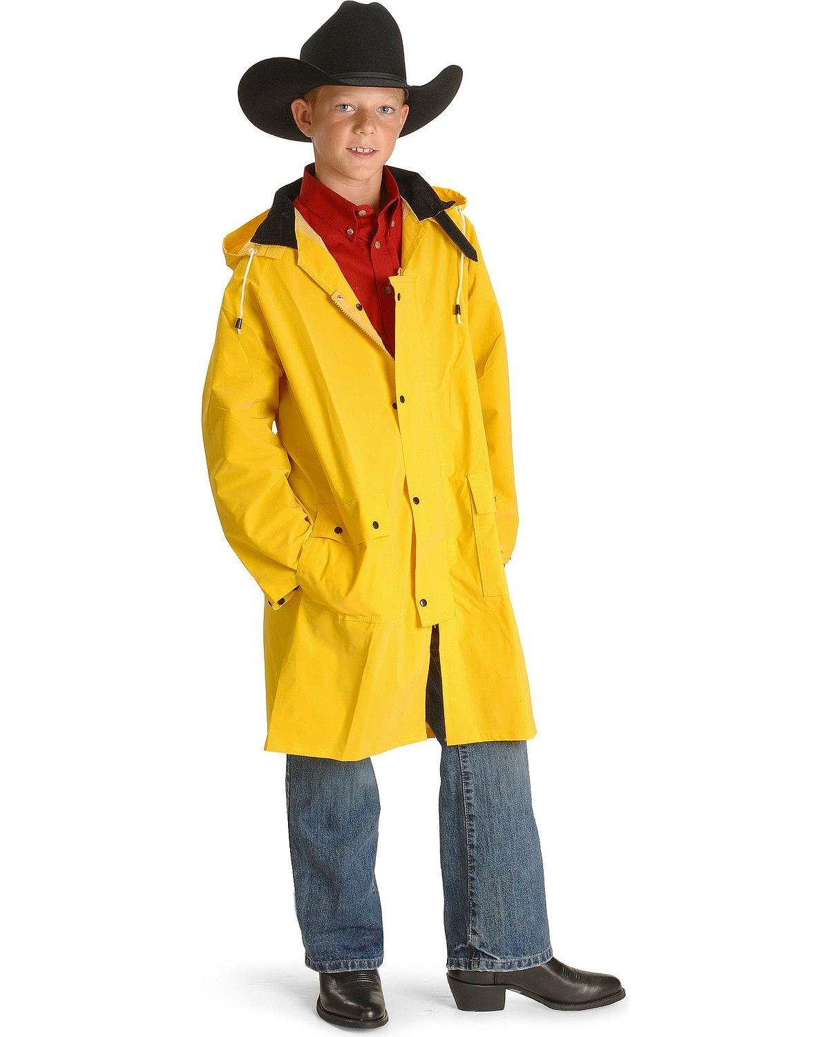 M&F Western Kids' Waterproof Raincoat - Yellow Medium Size | Outdoor Play, School, and Rainy Day Protection for Children