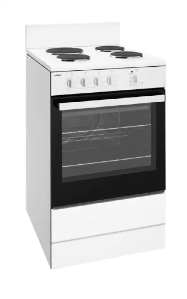 Chef CFE532WB 54cm White Freestanding Electric Cooker - Perfect for Home Kitchens, Restaurants & Small Cafes