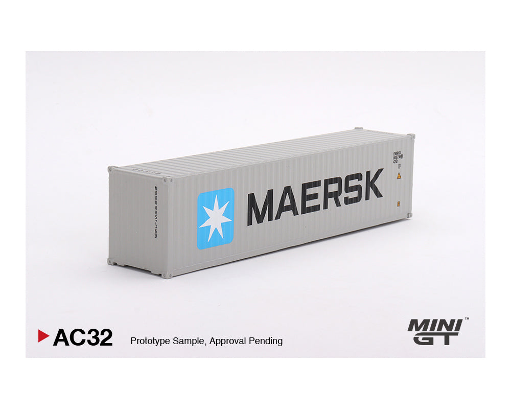 MINIGT 1:64 Scale Diecast MAERSK 40' Dry Container Truck Toy - Collectible Model for Display, Gifts & Kids Play