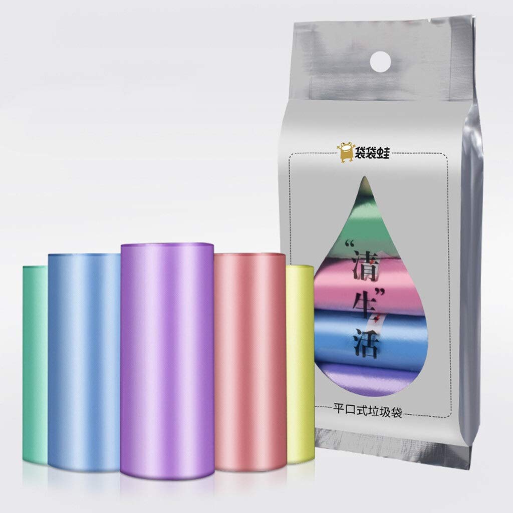 150 Count Thickened Disposable Trash Bags for Wastebaskets - Pet Waste Bags for Dogs & Cats - Multi-Color Refill Garbage Bags for Home, Office & Outdoor Cleanup