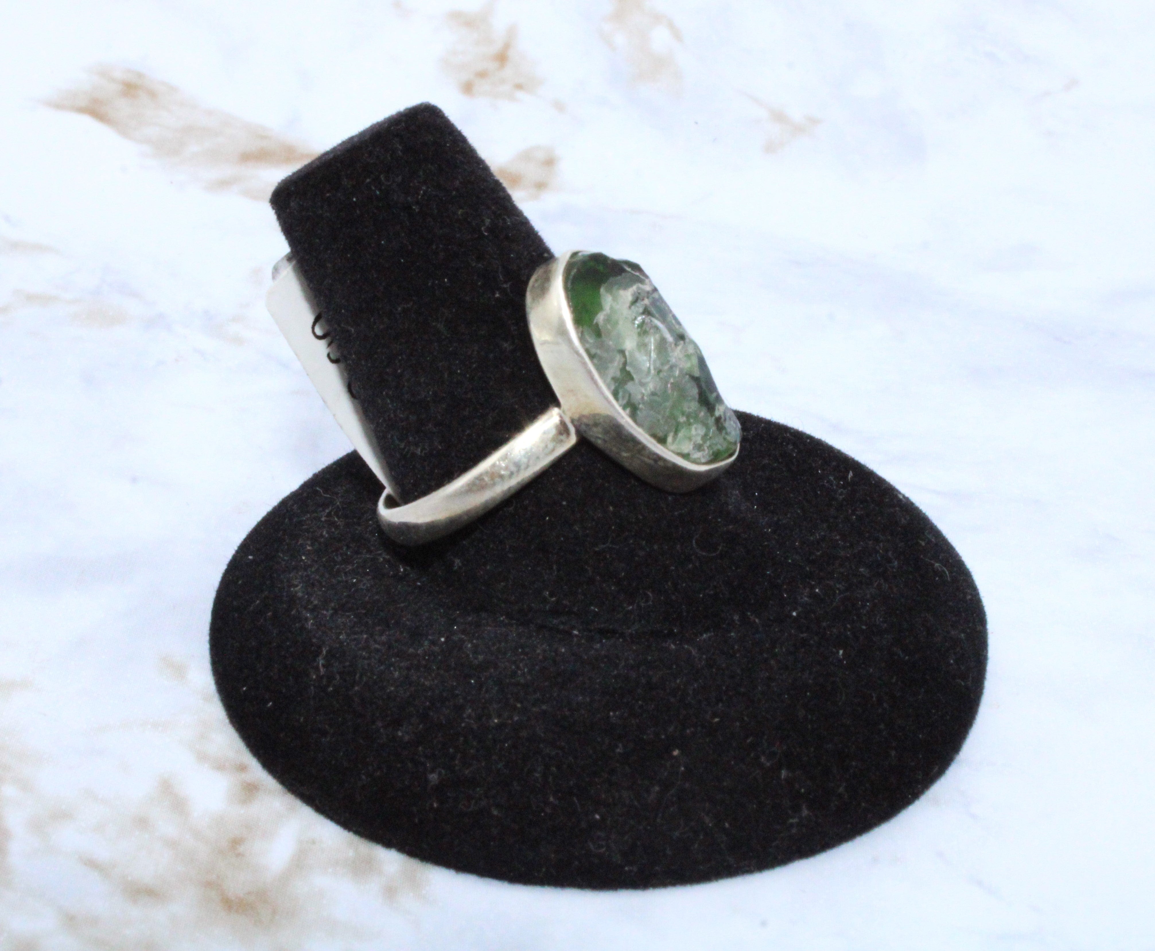 Diopside Sterling Silver Ring Size 8.25 - Elegant Green Gemstone Jewelry for Women, Perfect for Everyday Wear & Special Occasions