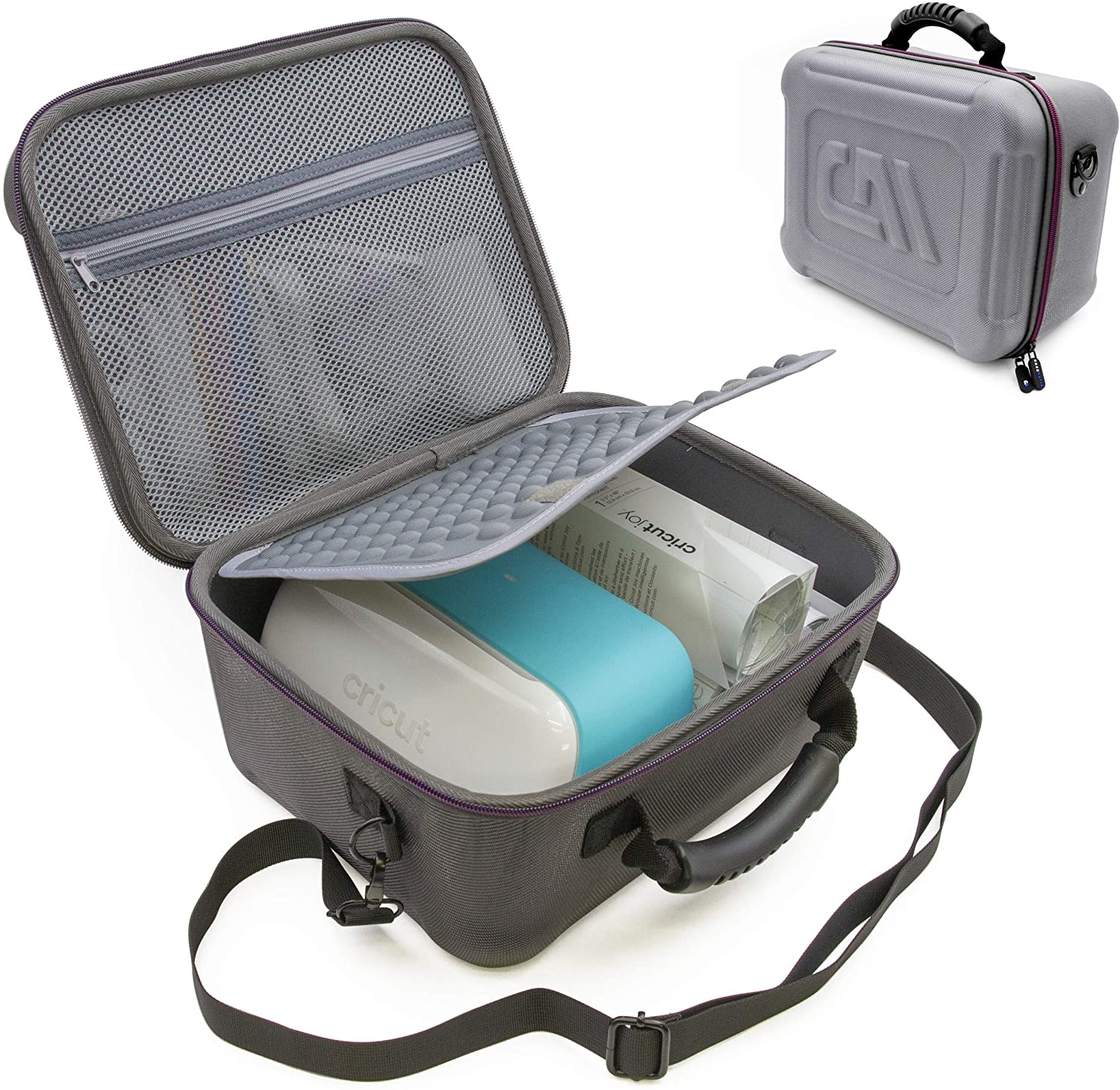 CASEMATIX Protective Travel Case for Cricut Joy Machine & Accessories - Custom Fit for Paper Cutter with Padded Divider - Perfect for Crafting, Scrapbooking & On-the-Go Projects