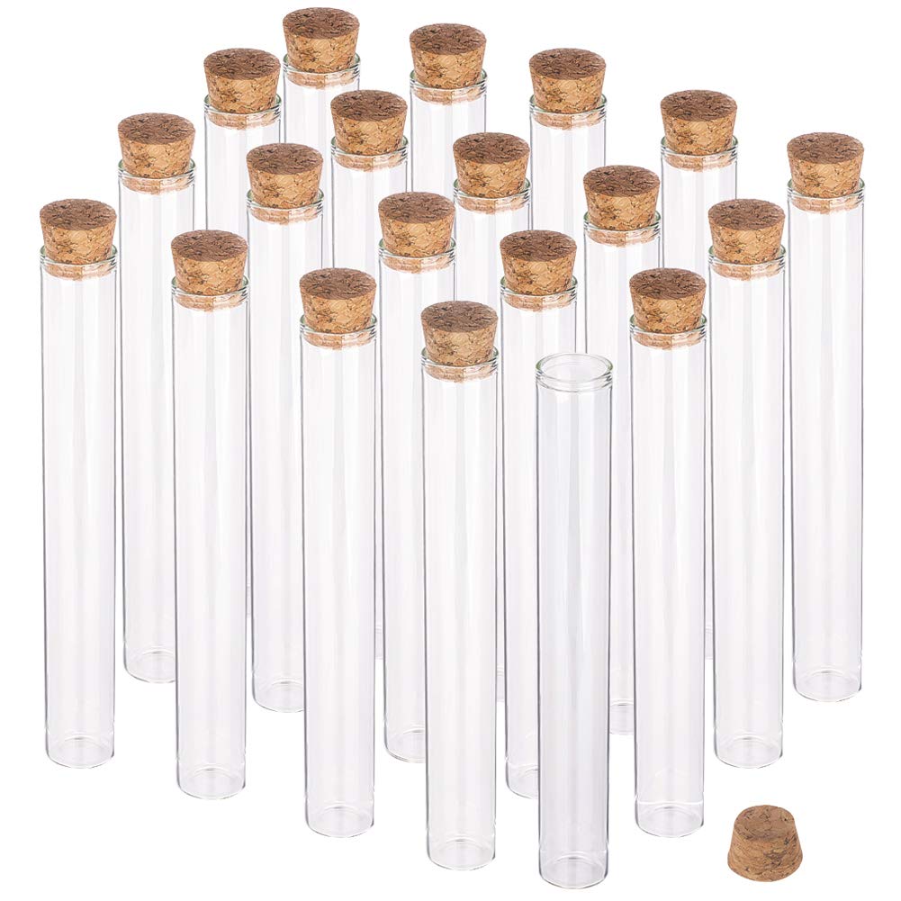 BENECREAT 15 Pack 40ml Clear Glass Bottles with Cork Stoppers - Small Decorative Jars for DIY Crafts, Essential Oils, Wedding Favors, and Home Decor Projects | Perfect for Art Supplies, Spice Storage & Party Decorations