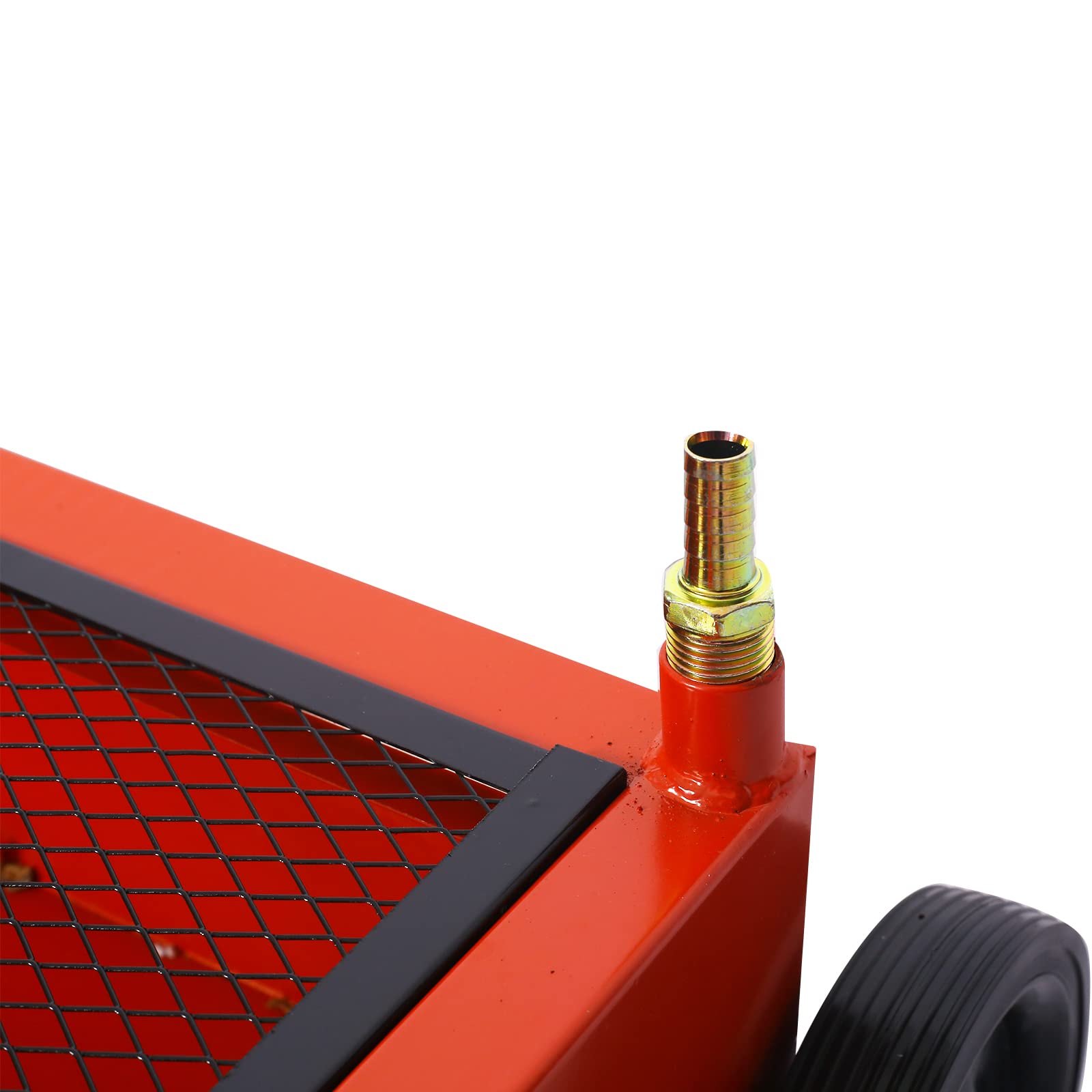 Henf 17 Gallon Electric Oil Drain Pan with Pump - Low Profile Portable Oil Drainer for Trucks, Includes L-Handle, Wheels & 7ft Hose - Perfect for DIY Auto Maintenance & Quick Oil Changes