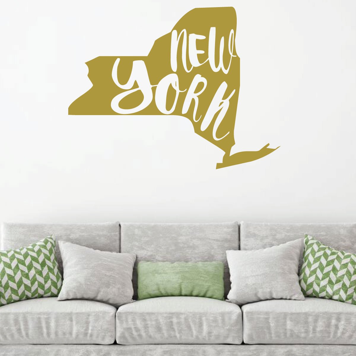 New York State Silhouette Wall Decal - Premium Vinyl Art Sticker for Home Decor, Living Room & Bedroom - Perfect for DIY Wall Art, Nursery Decor & Apartment Decoration