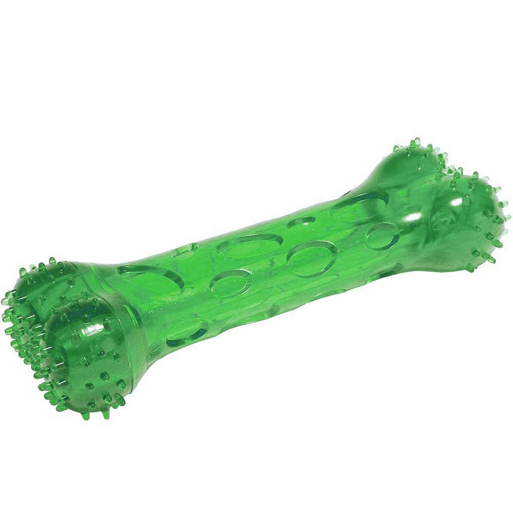 **Creation Core Squeaky Dog Chew Toy - Durable Bite-Resistant Pet Training Treat Toy for Teeth Cleaning & Exercise - Green Chew Stick for Small & Medium Dogs - Perfect for Playtime & Dental Health**