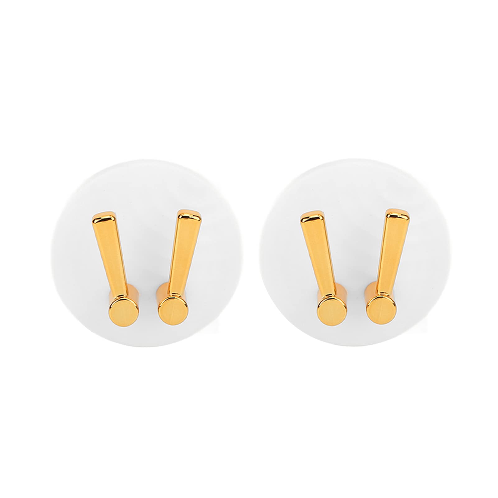 2-Pack White Self-Adhesive Wall Mount Toothbrush Holder - No Drilling Required, Large Capacity Bathroom Organizer for Toothbrushes, Razors & Makeup Brushes | Perfect for Small Spaces, Dorm Rooms & RVs