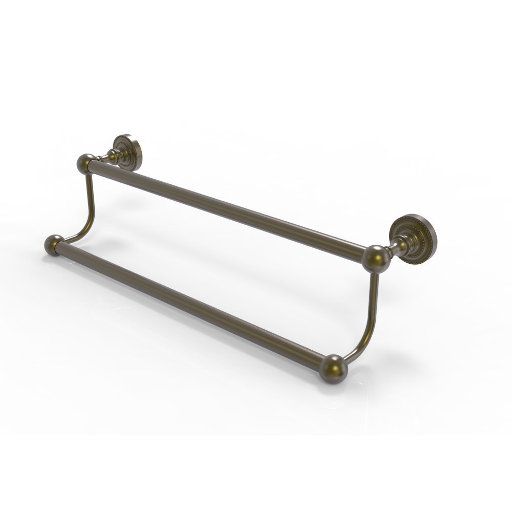 Allied Brass Dottingham Double Towel Bar - 24 Inch Bathroom Towel Rack, Brushed Nickel Finish - Perfect for Bathrooms, Spas, and Luxury Hotels