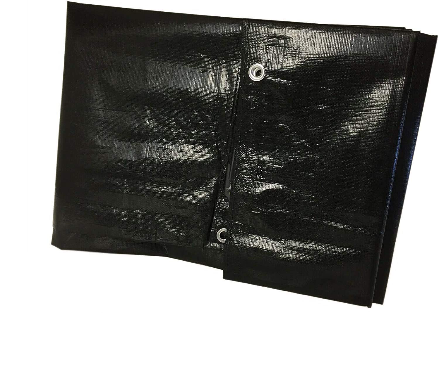 14 Mil Extra Heavy Duty Black Tarp – UV Resistant Canopy Cover 30 ft x 30 ft – Ideal for Outdoor Protection, Construction, Camping & Emergency Shelter