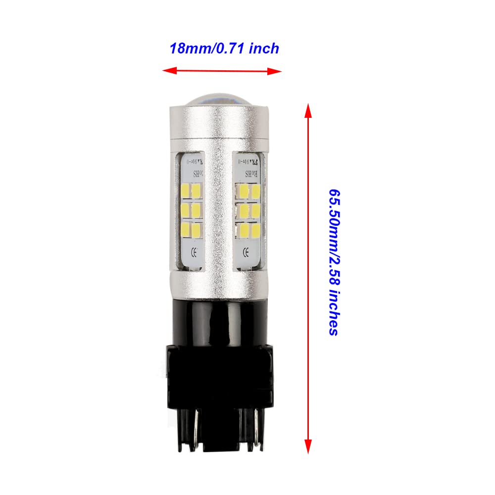 WT21W 4527 LED Bulbs 6000K White - Super Bright 3600LM Reverse Light Backup Lamp for 2021-2024 Ford F150 F250 Bronco Maverick - Error Free Plug & Play Installation (Pack of 2) - Perfect for Night Driving & Parking Assistance
