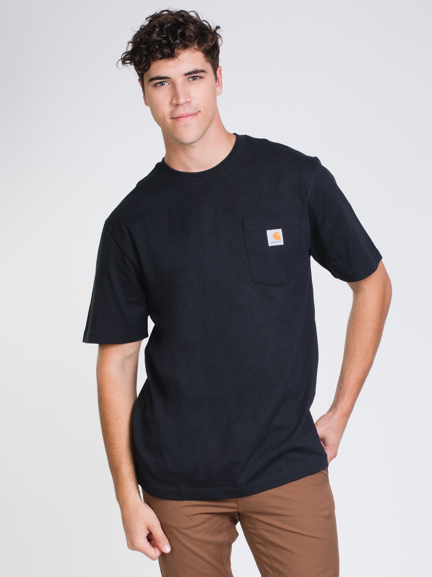 Carhartt Workwear Pocket T-Shirt for Men - Durable Cotton Short Sleeve Tee for Construction, Farming & Outdoor Work