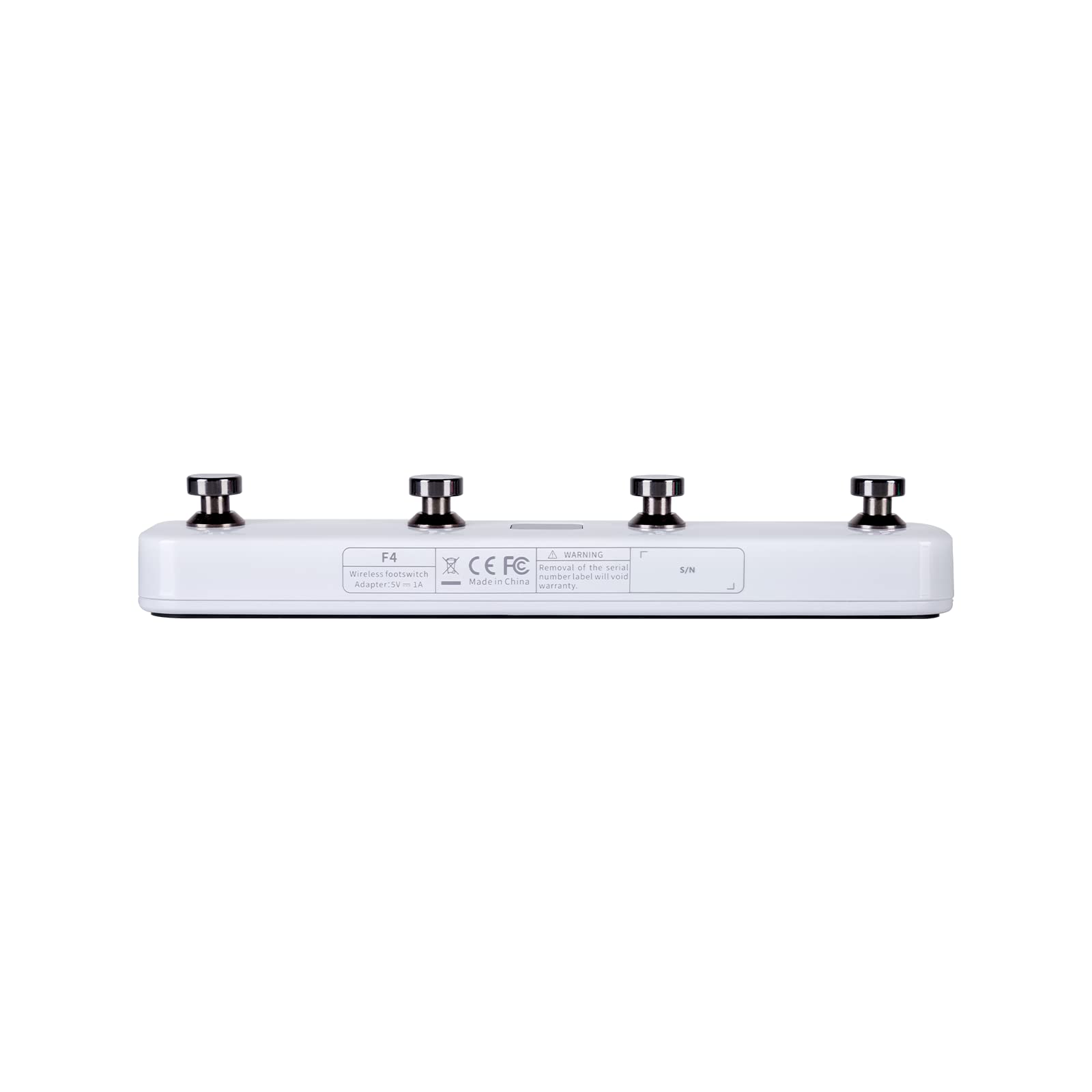 MOOER F4 White Prime Series Wireless Footswitch Controller for Guitar Effects Pedals - Preset Switching, Looper & Drum Machine Control - Perfect for Live Performances & Studio Recording