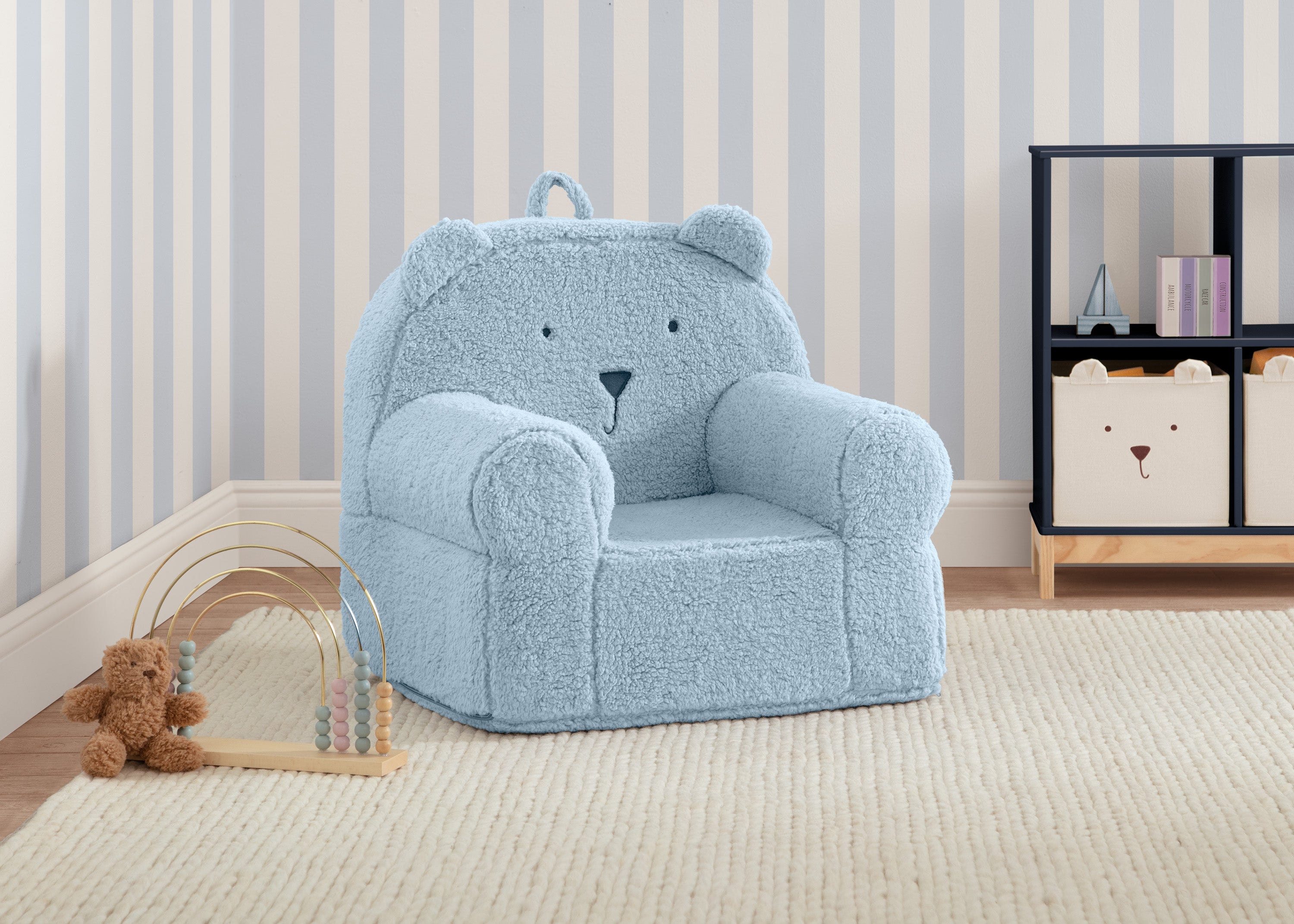 Cozy BabyGap Sherpa Bear Chair - Soft Plush Kids Armchair for Nursery, Bedroom & Playroom - Perfect for Reading, Relaxing & Playtime