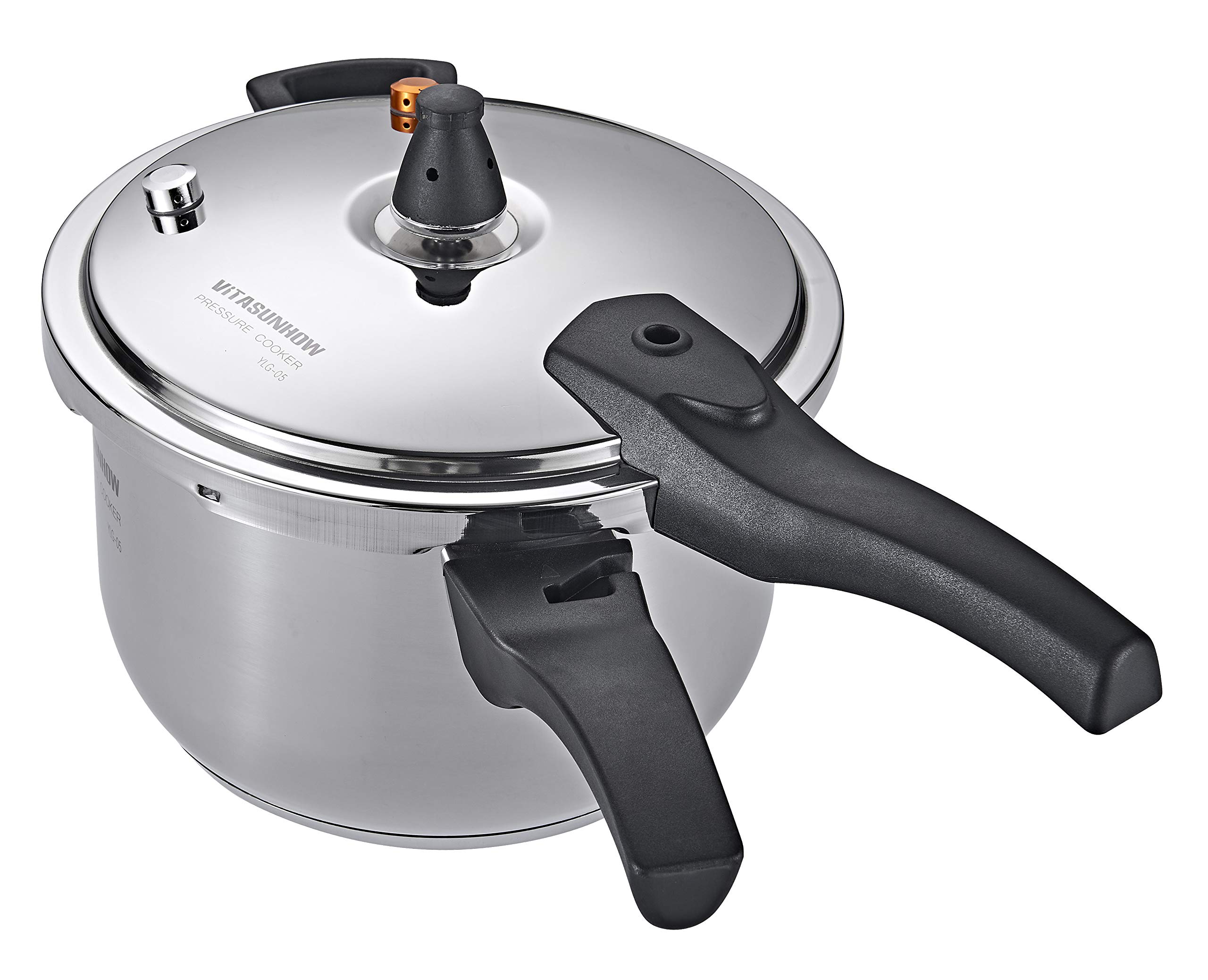 Premium 5-Liter Stainless Steel Pressure Cooker with Steamer Basket - Fast & Safe Cooking for Home Chefs | Perfect for Soups, Stews, Rice & Meal Prep