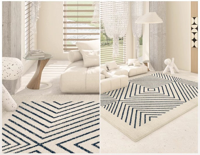 Bohemian Stripe Contemporary Area Rugs - Soft Non-Slip Runner for Living Room, Bedroom, Bathroom & Dining Room - Modern Home Decor for Cozy Spaces & High Traffic Areas