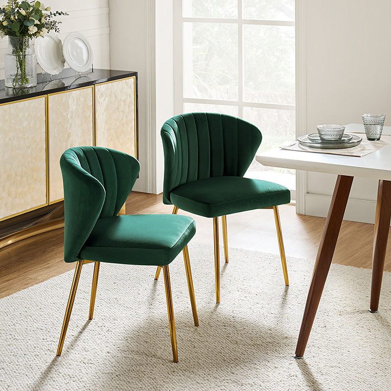 Aruna Side Chair Set - Modern Dining Chairs for Kitchen, Living Room & Office - 2-Piece Wooden Accent Chairs with Cushion - Perfect for Small Spaces, Breakfast Nook & Home Decor