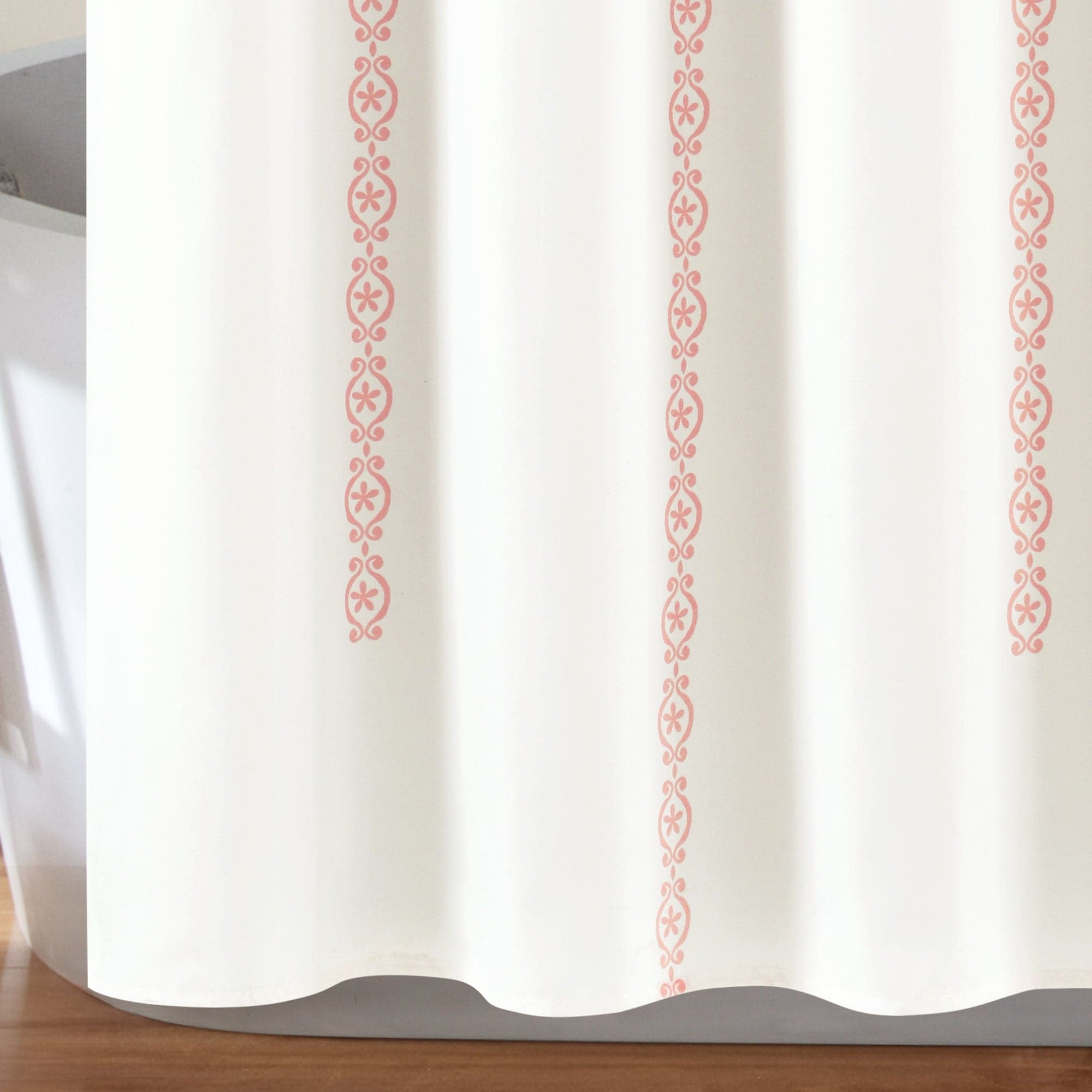 Stripe Medallion Shower Curtain - Waterproof Bathroom Decor with Modern Design for Home & Hotel Use