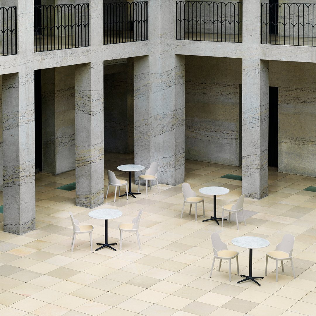 Allez Round Outdoor Cafe Table - Durable Patio Bistro Set for Garden, Poolside & Restaurant Use