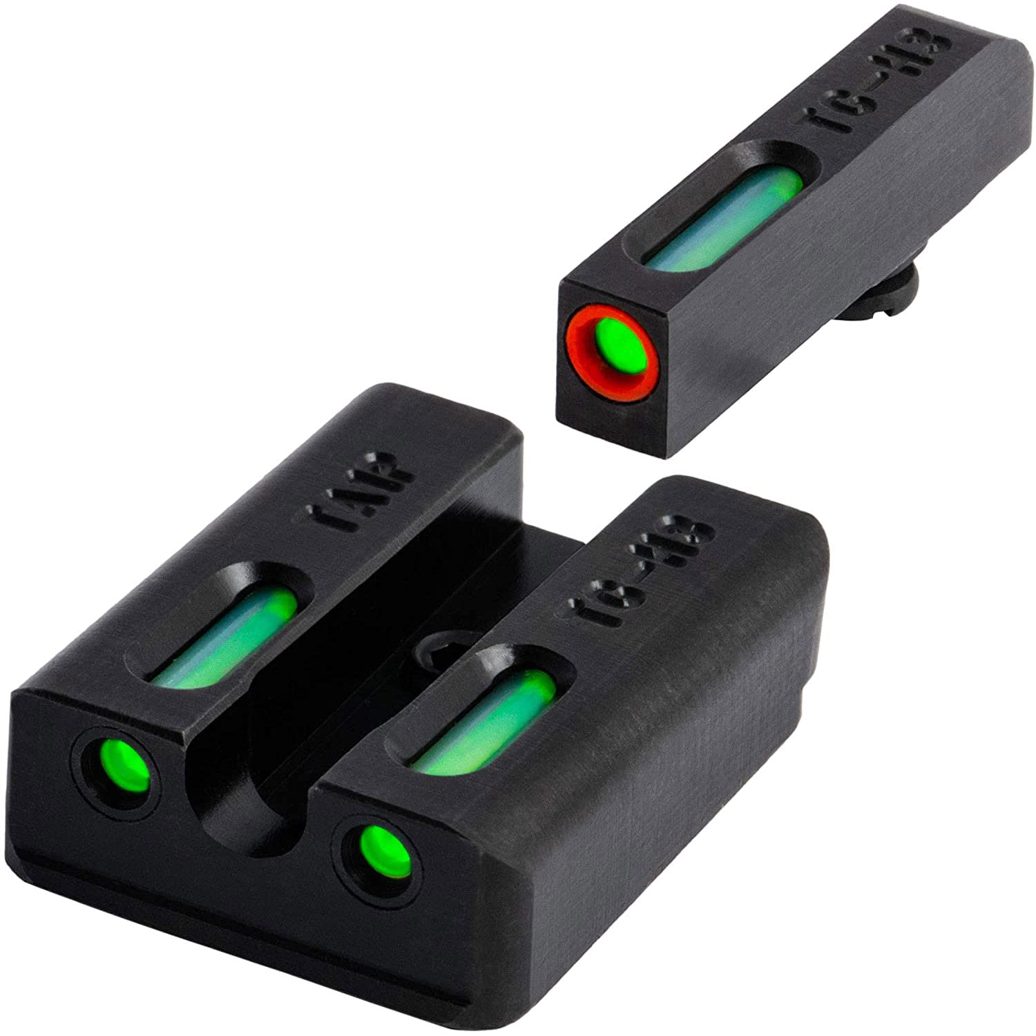 Truglo TFX PRO Handgun Sight - Glow in Dark Tritium & Fiber Optic Night Sights for Pistols | Compact, Durable, Snag-Free Design | Ideal for Low Light Shooting, Home Defense & Tactical Training