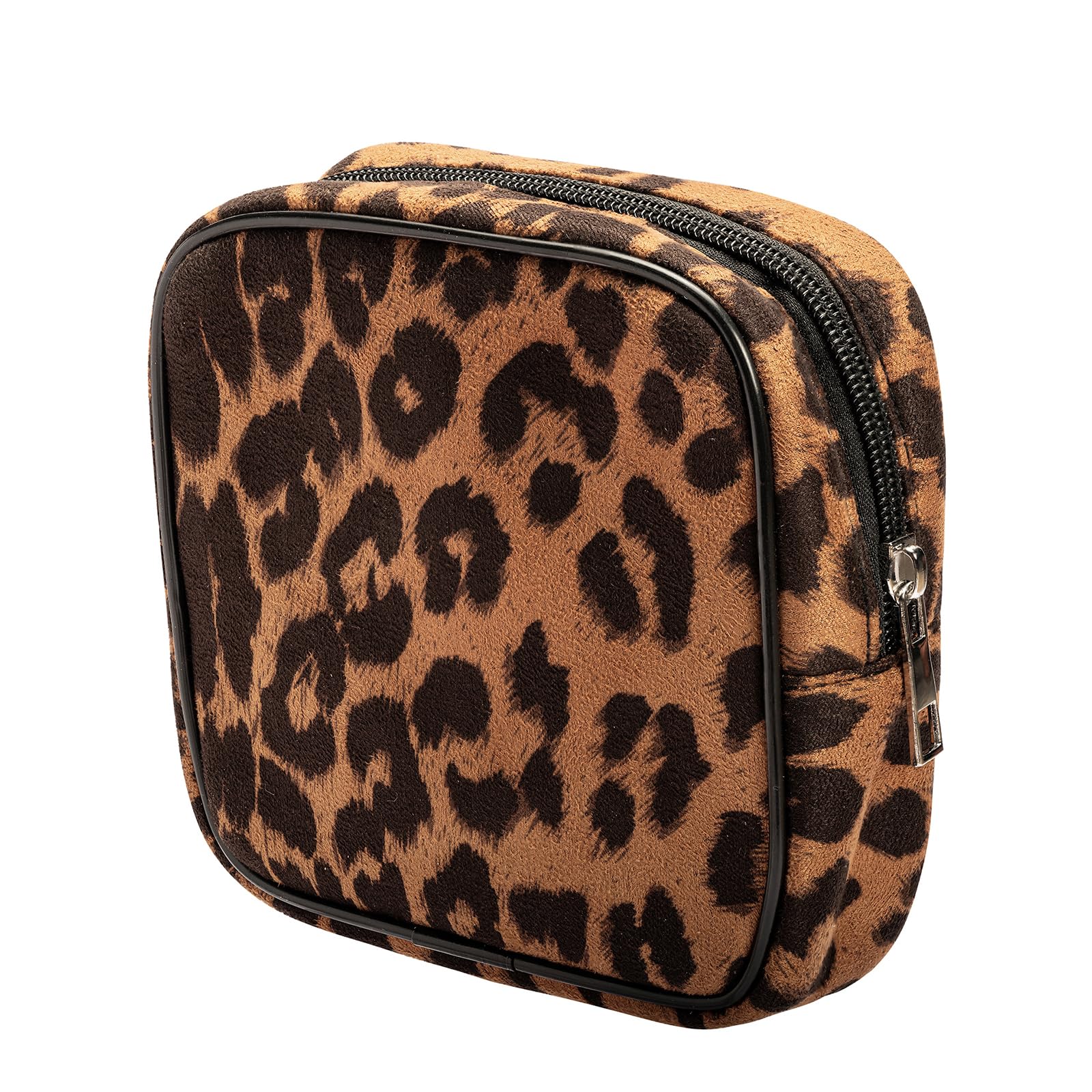 Leopard Print Clear Makeup Bag with Zipper - Transparent Travel Cosmetic Case & Toiletry Organizer for Women, Portable Waterproof Makeup Pouch for Travel, Gym, Beach Essentials (Brown) - Perfect for Carry-on Luggage & Daily Use