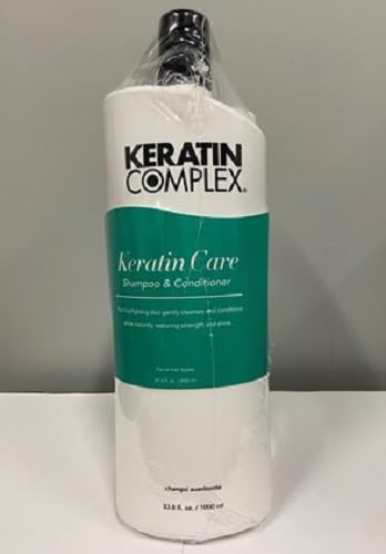Keratin Complex Smoothing Shampoo & Conditioner Set for Frizz Control & Hair Repair - Salon Quality Keratin Treatment for Dry, Damaged Hair - Perfect for Daily Use at Home or Salon