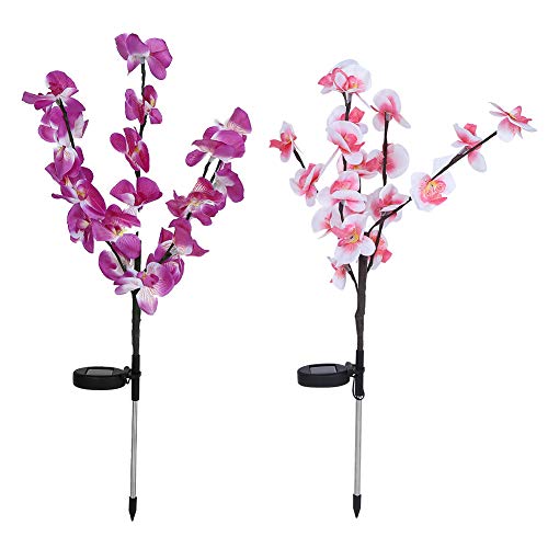 2Pcs LED Orchid Shaped Flower String Lights - Battery Powered Fairy Lights for Trees, Gardens, Home, Wedding, Party & Holiday Decor - Perfect for Patio, Yard & Ambiance Lighting
