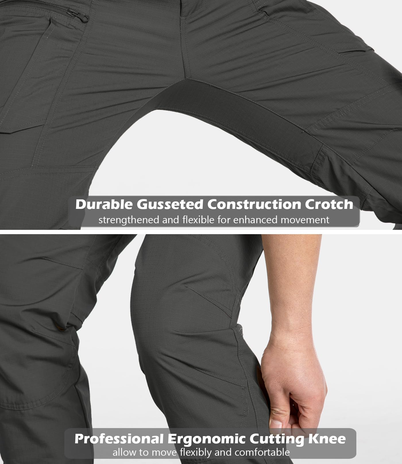 CARWORNIC Men's Lightweight Tactical Pants - Ripstop Military Cargo Pants for Outdoor Hiking, Work & Adventure - Water Resistant, Durable & Comfortable - Perfect for Camping, Hunting & Tactical Operations