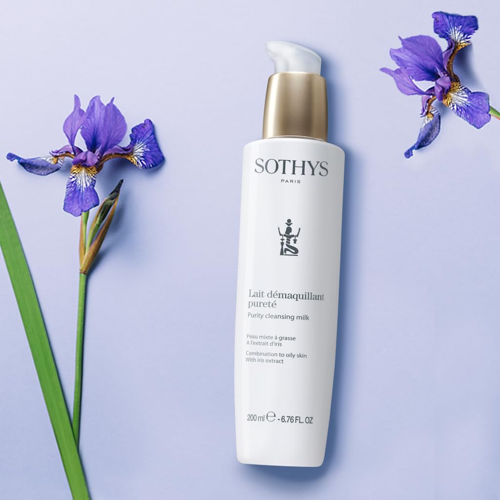 SOTHYS Purity Cleansing Milk - Gentle Daily Face Cleanser & Makeup Remover for Combination to Oily Skin | Hydrating & Soothing Facial Wash for Morning & Night Skincare Routine