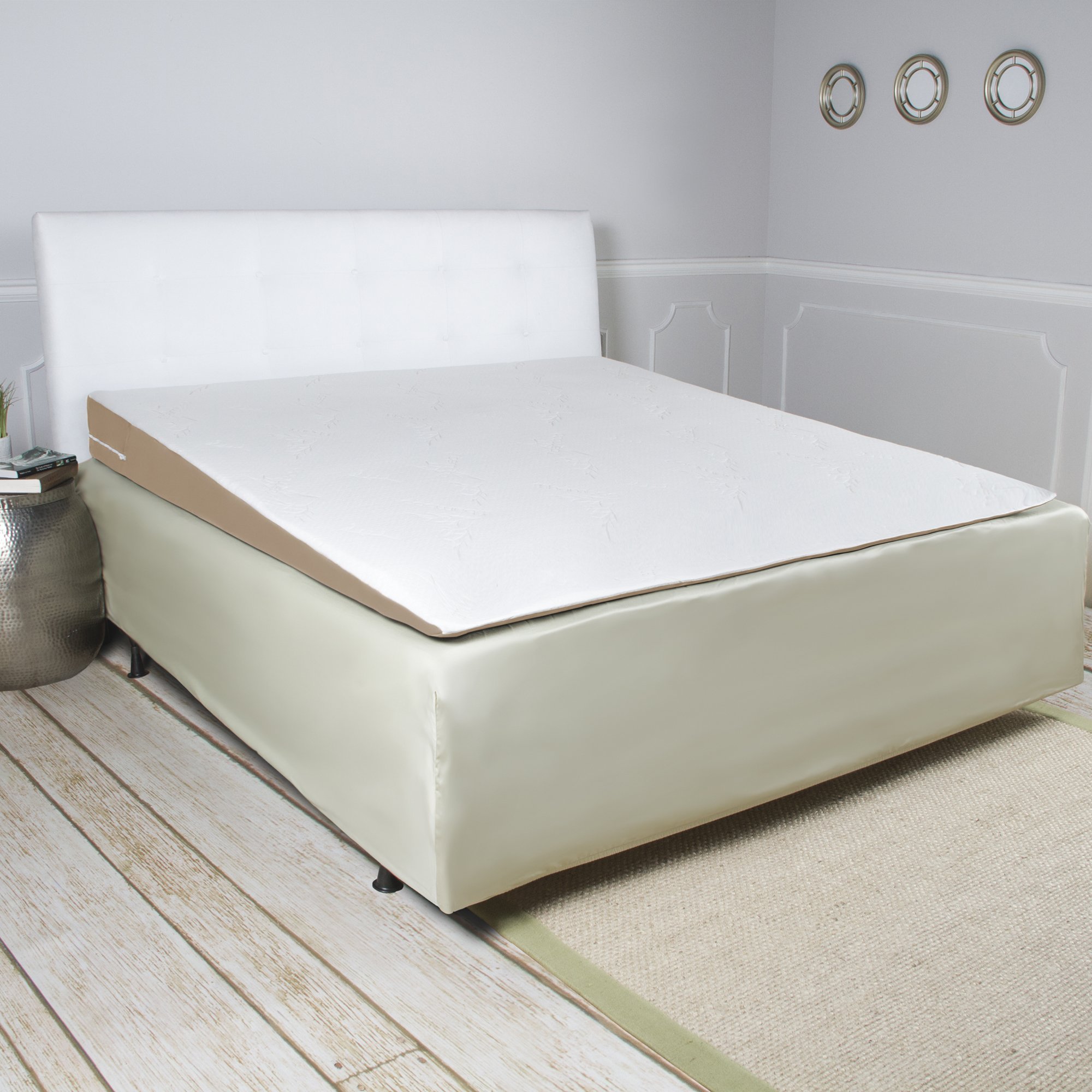 Avana Super Slant Giant Inclined Memory Foam Bed Wedge Pillow - Queen Size Adjustable Wedge for Sleeping, Acid Reflux, Back Pain Relief & Reading in Bed - Perfect for Home, Hospital & Elderly Care